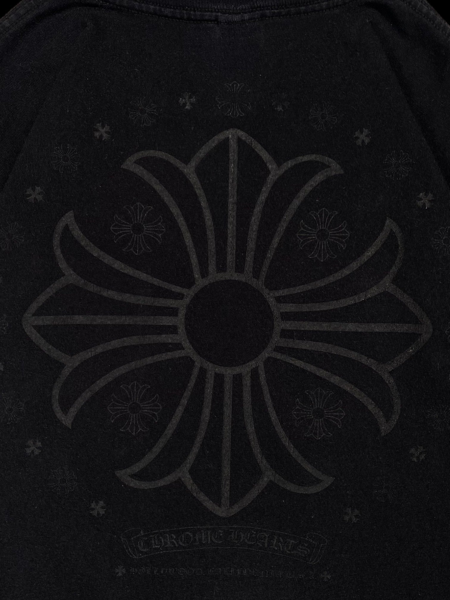 Chrome Hearts Black Tonal Cross Logo Tee