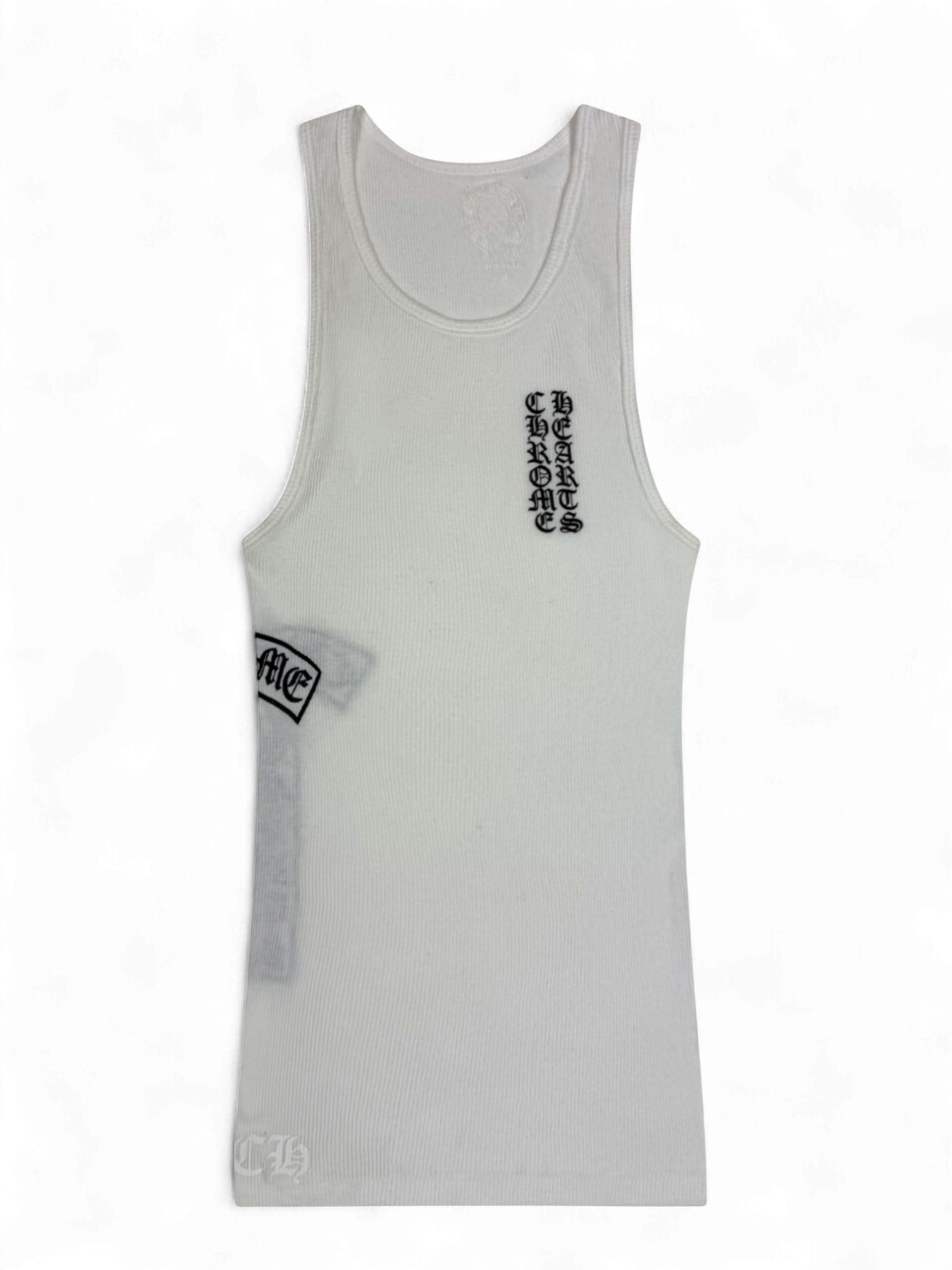 Chrome Hearts T-Bar White Tank Top