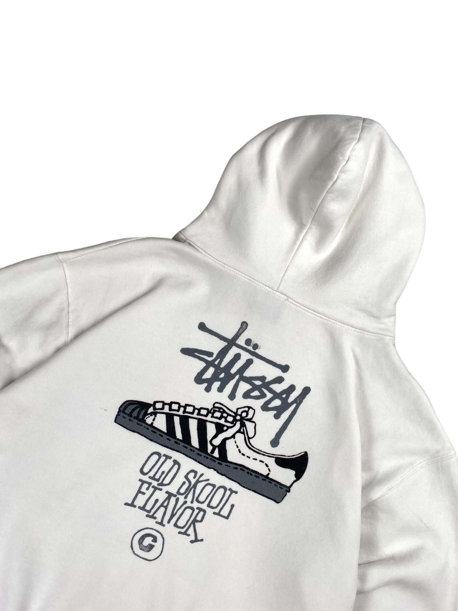 Stussy White Old Skool Flavour Hoodie