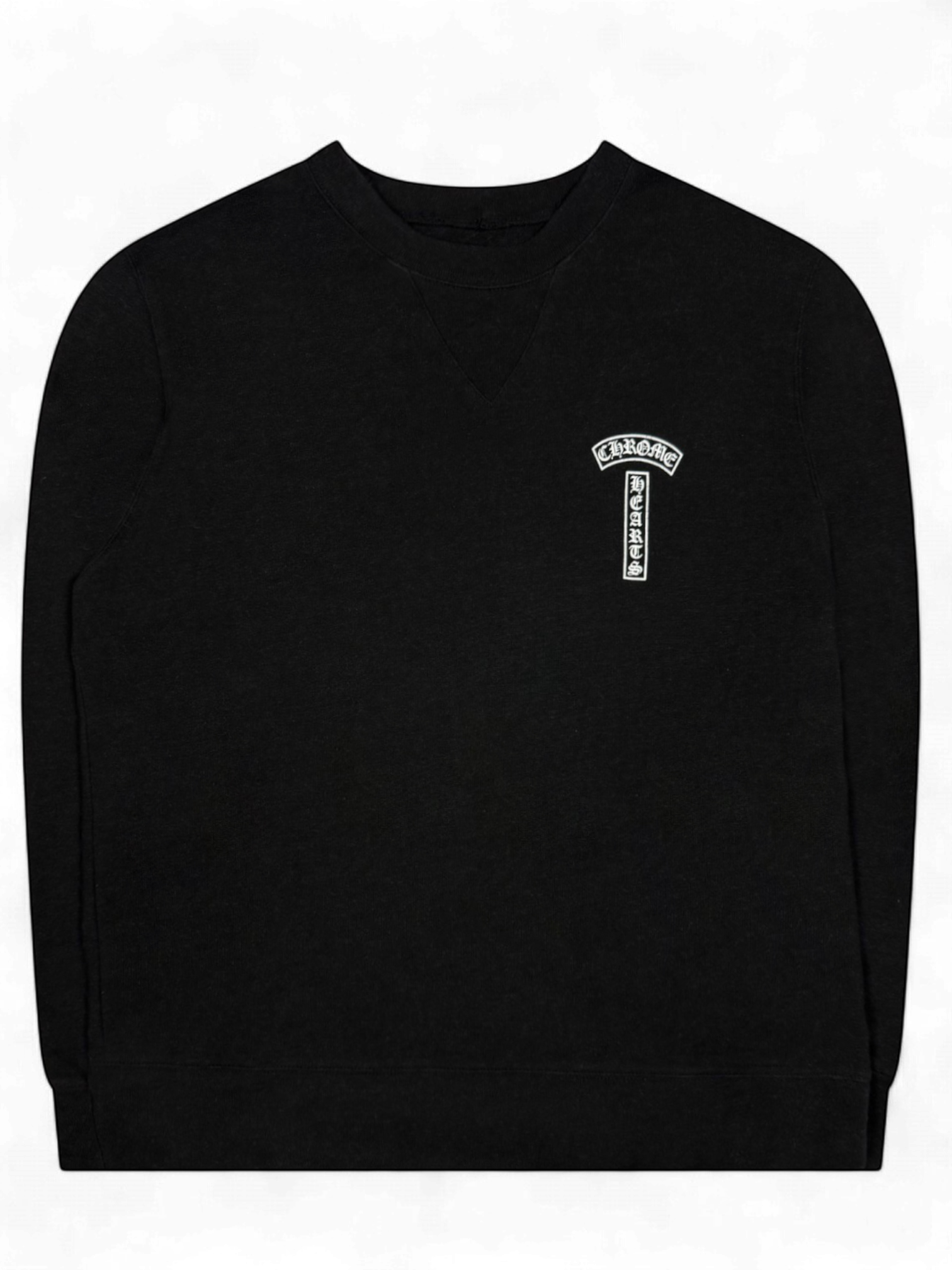 Chrome Hearts Black Horseshoe Logo Crewneck