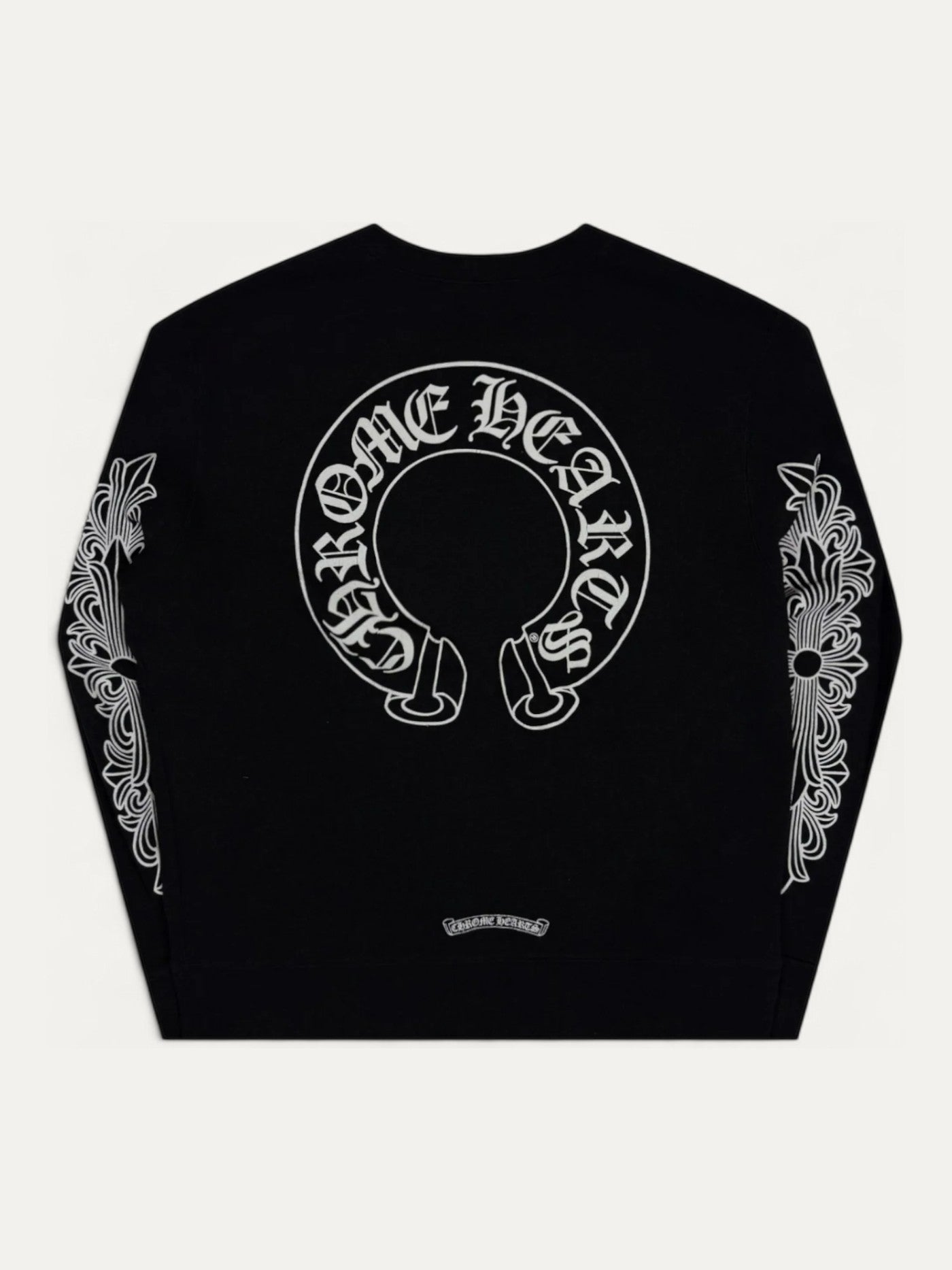 Chrome Hearts Black Horseshoe Logo Crewneck