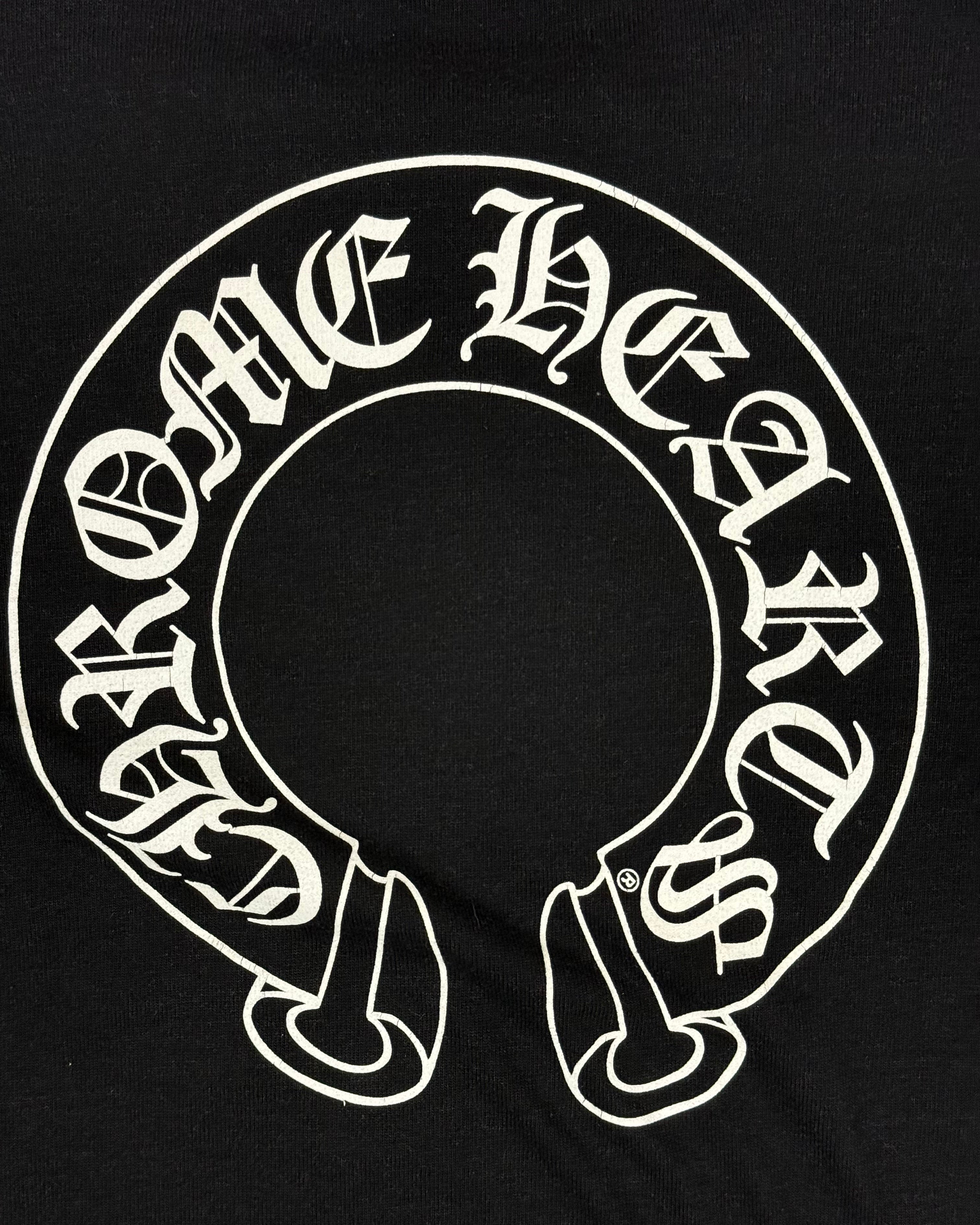 Chrome Hearts Black Horseshoe Logo Crewneck
