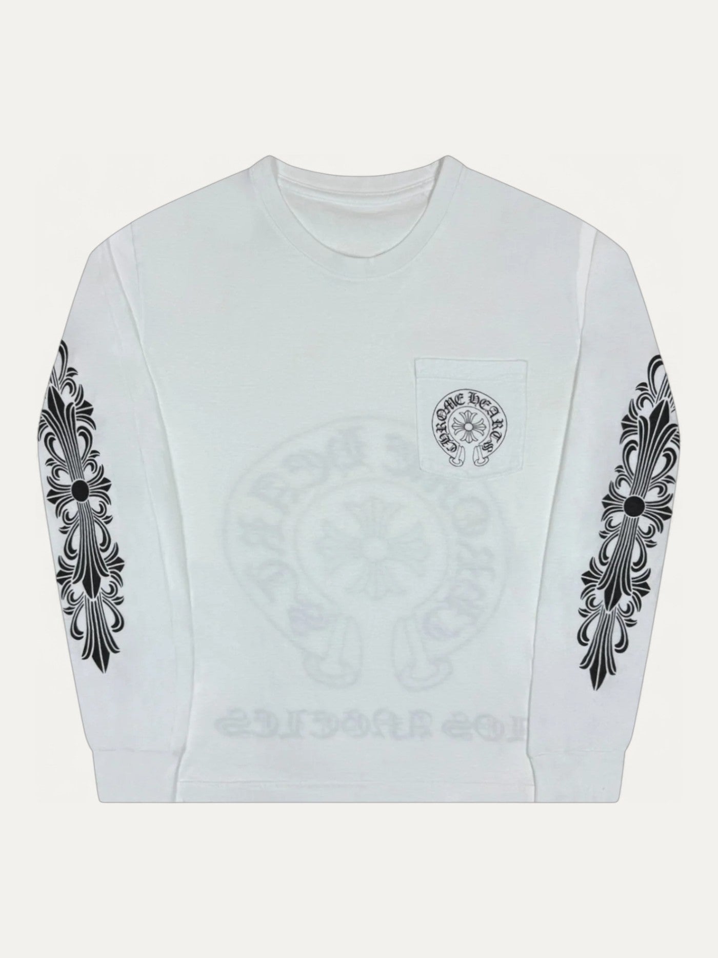 Chrome Hearts Los Angeles Exclusive White Horseshoe Longsleeve