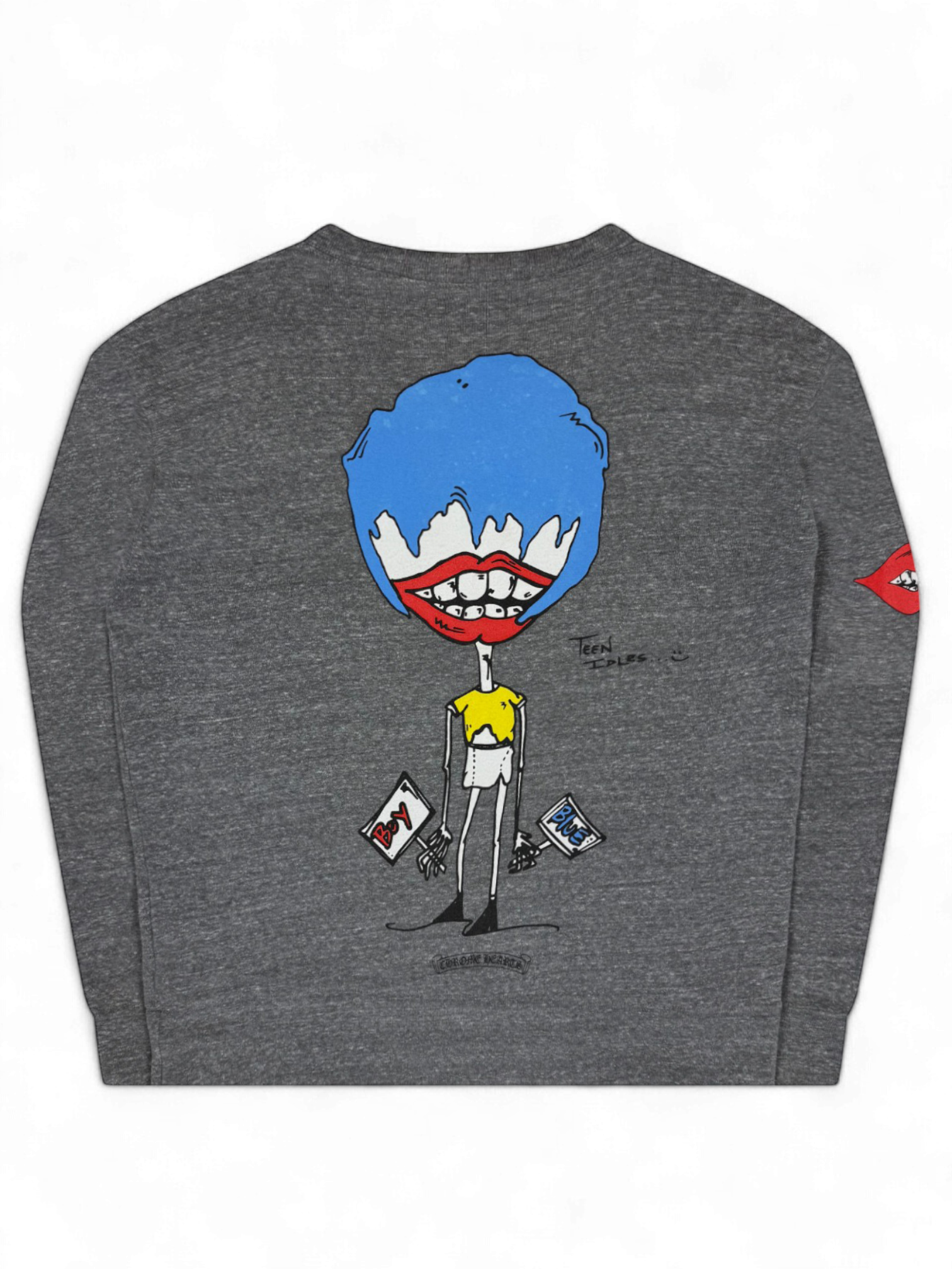 Chrome Hearts Matty Boy Teen Idles Heather Grey Crewneck