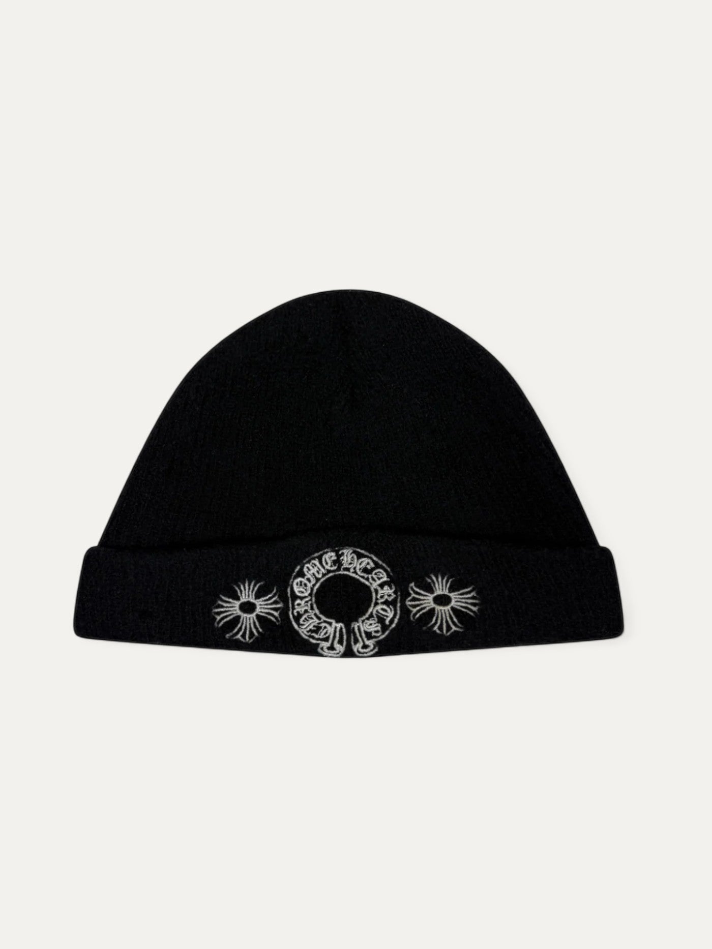 Chrome Hearts Wool Horseshoe Logo Beanie Black