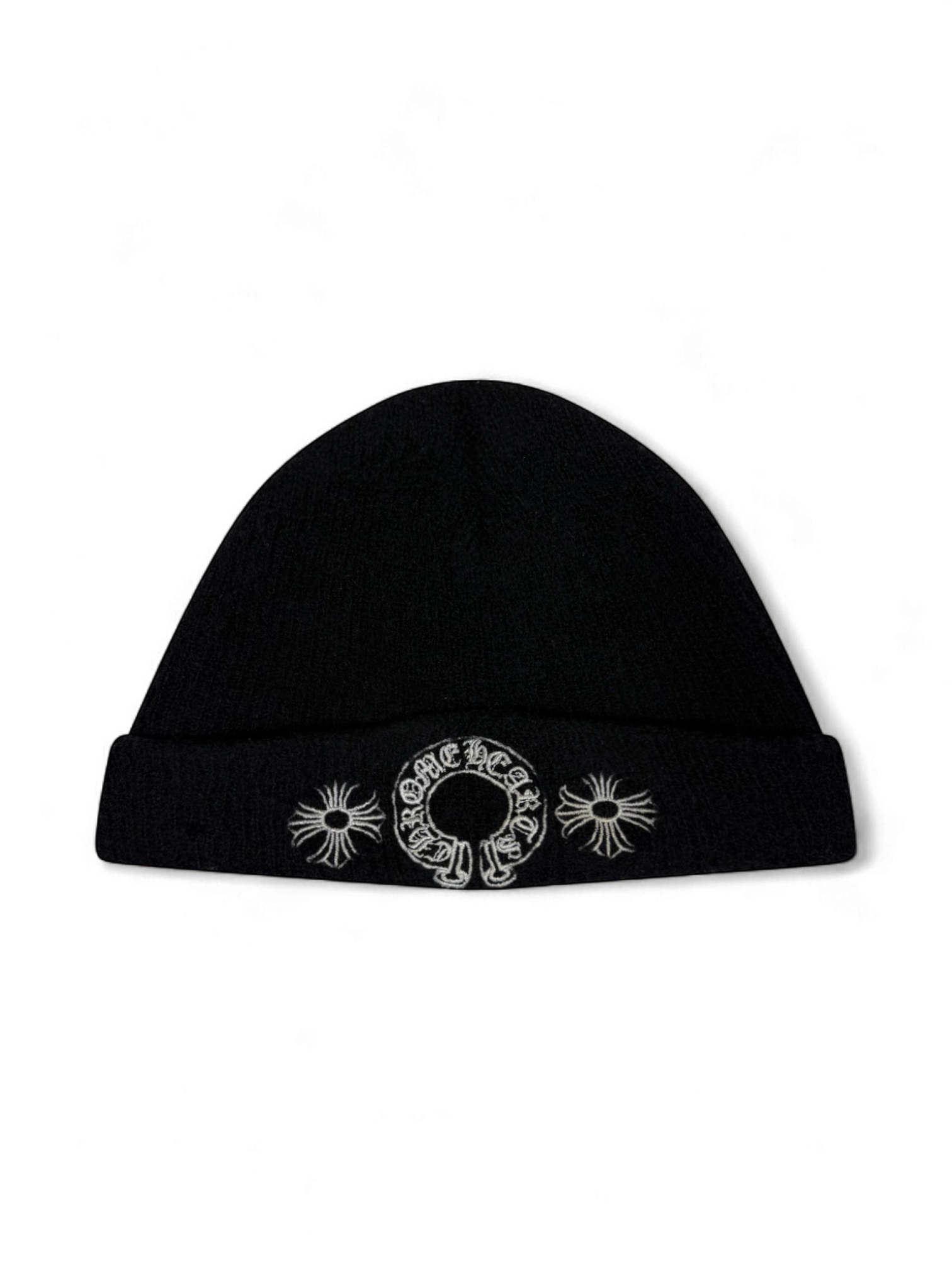 Chrome Hearts Wool Horseshoe Logo Beanie Black