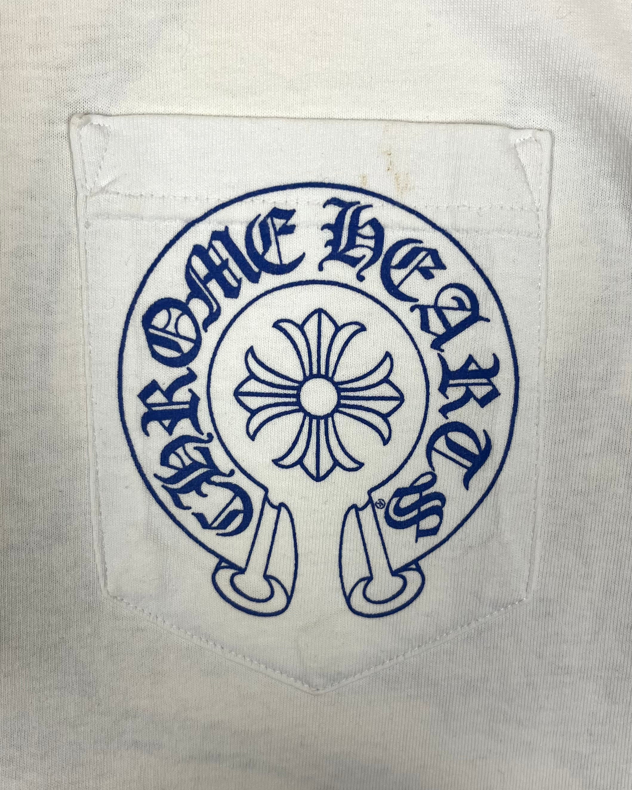 Chrome Hearts Blue White Cross Logo Tee