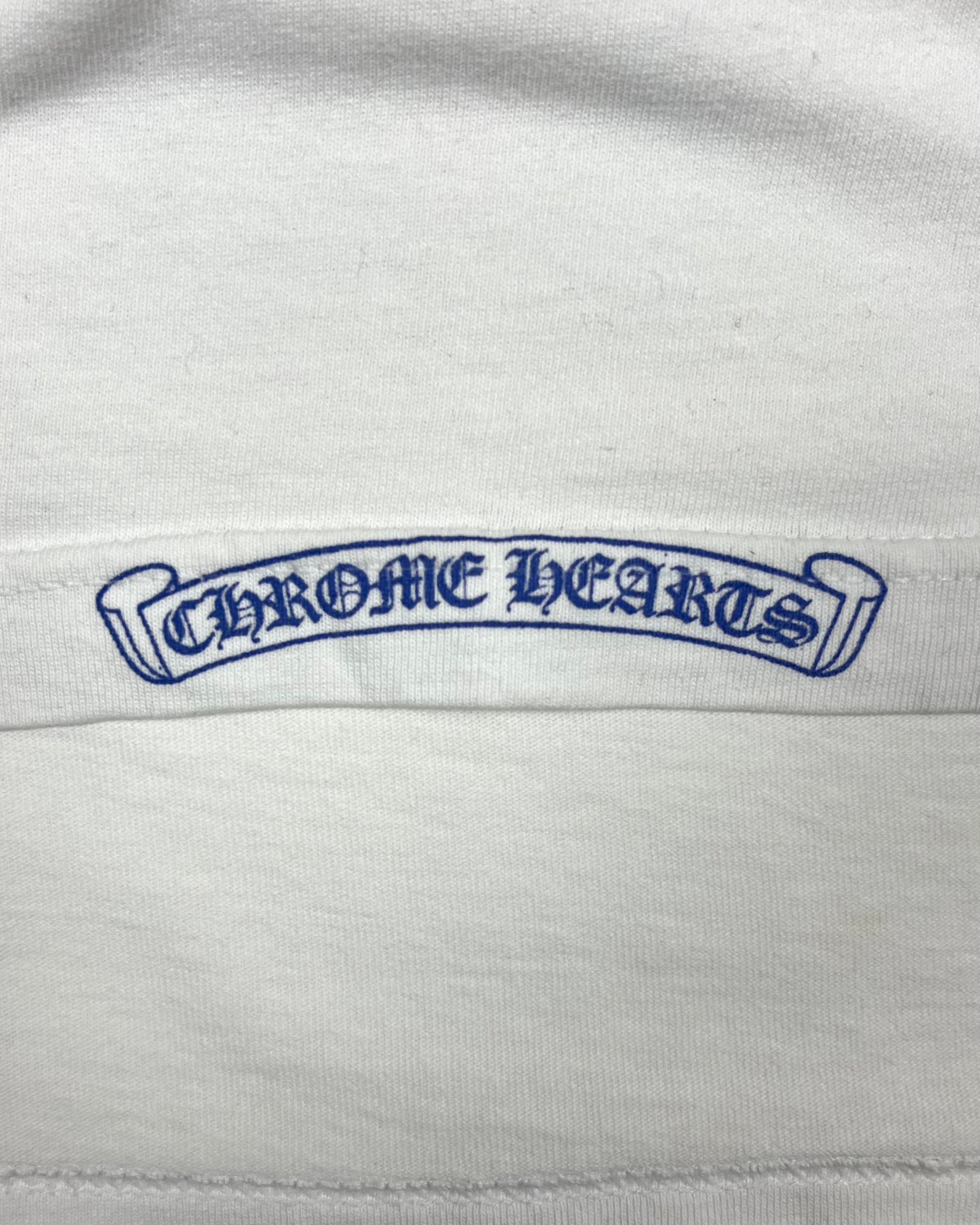 Chrome Hearts Blue White Cross Logo Tee