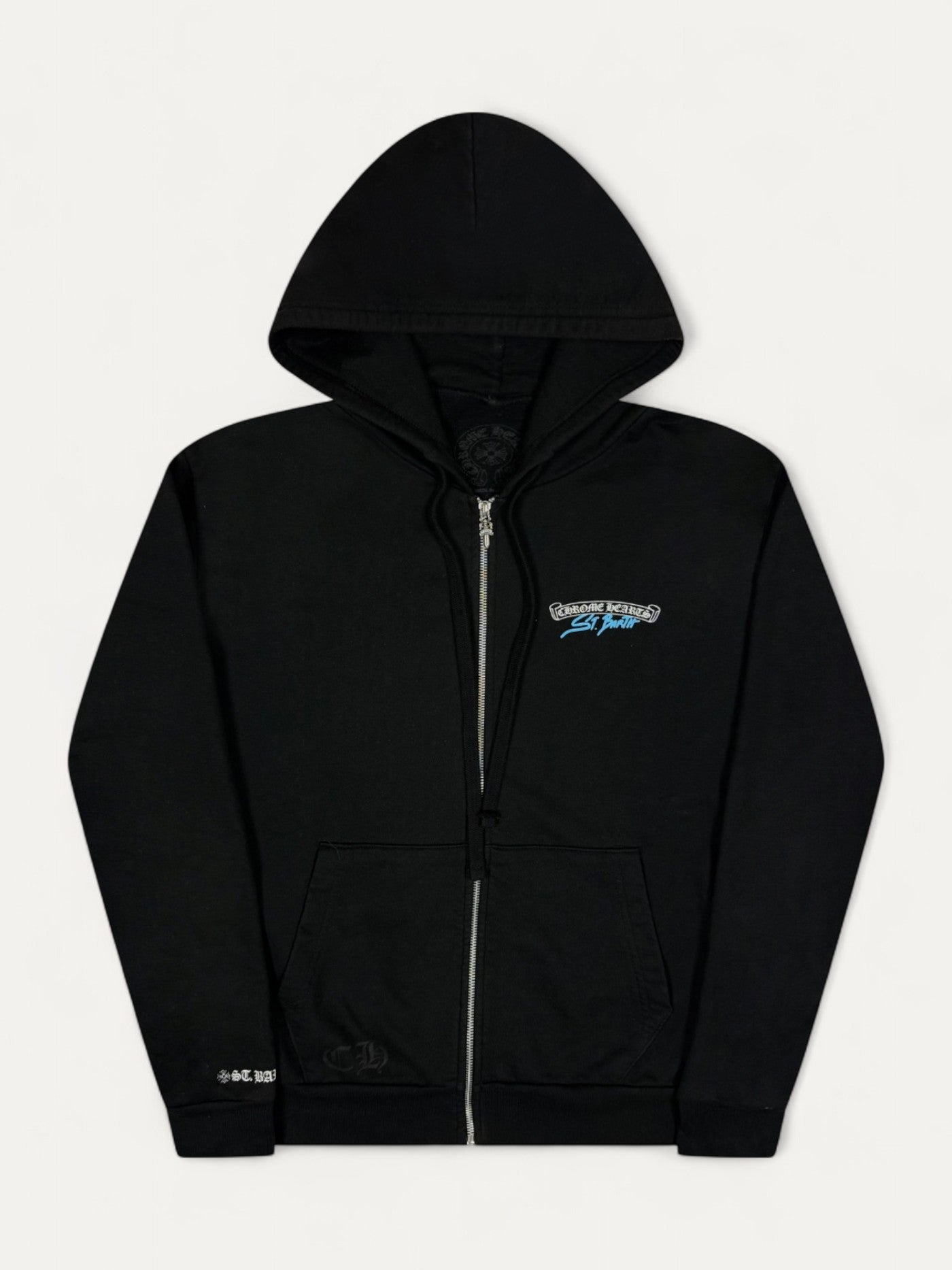 Chrome Hearts St. Barth Exclusive Black Zip Up Hoodie
