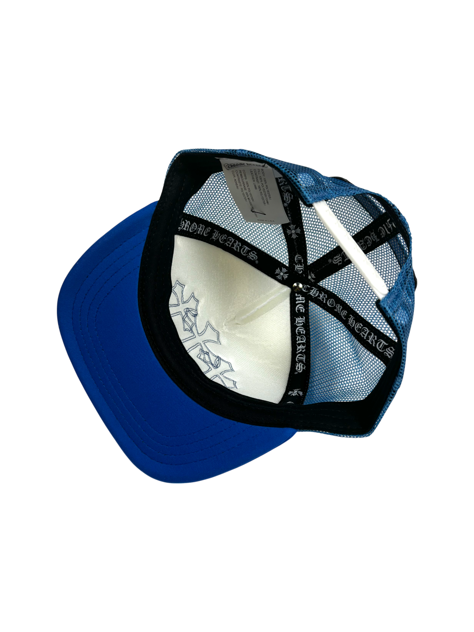 Chrome Hearts Blue Cemetery Trucker Cap