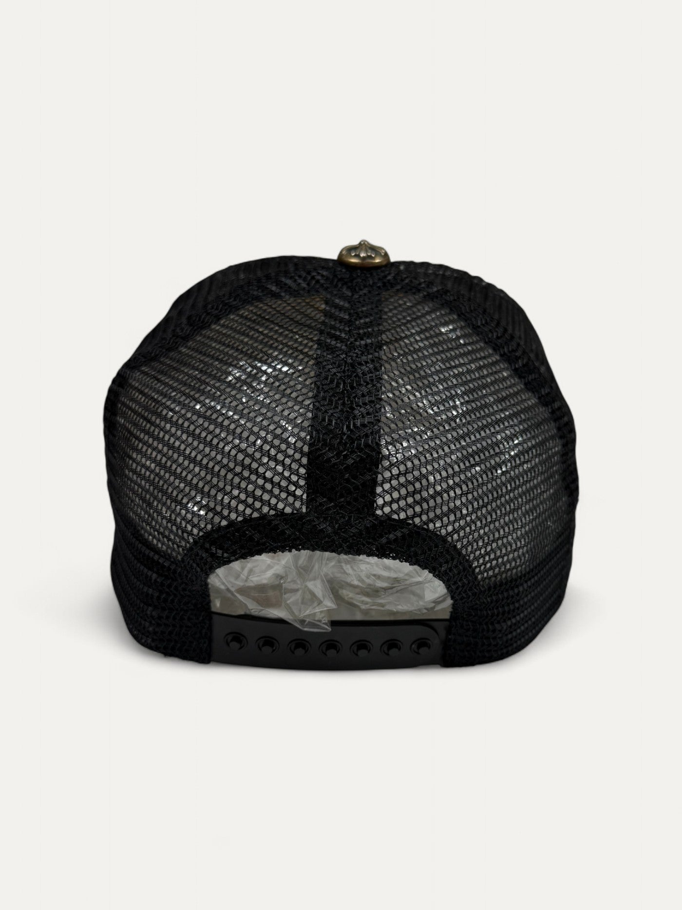 Chrome Hearts CH Hollywood Black White Trucker Cap