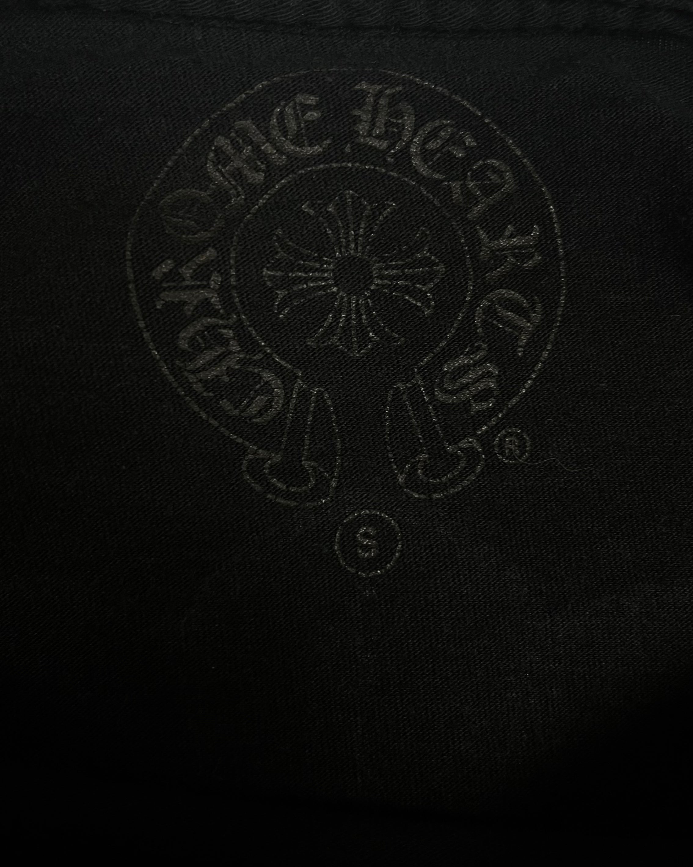 Chrome Hearts Black Cross Outline Logo Tee