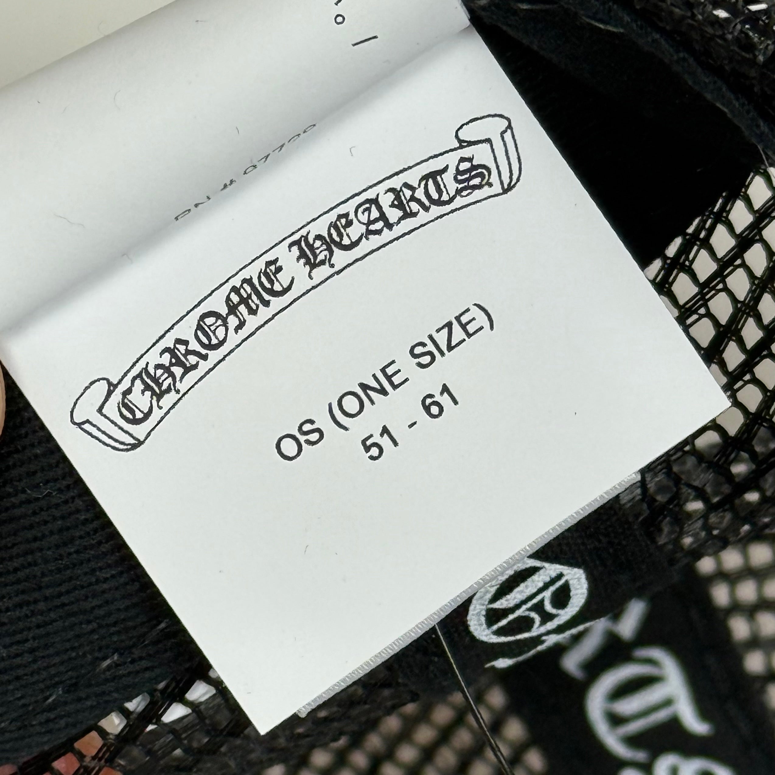 Chrome Hearts FUCK Black White Hollywood Trucker Hat