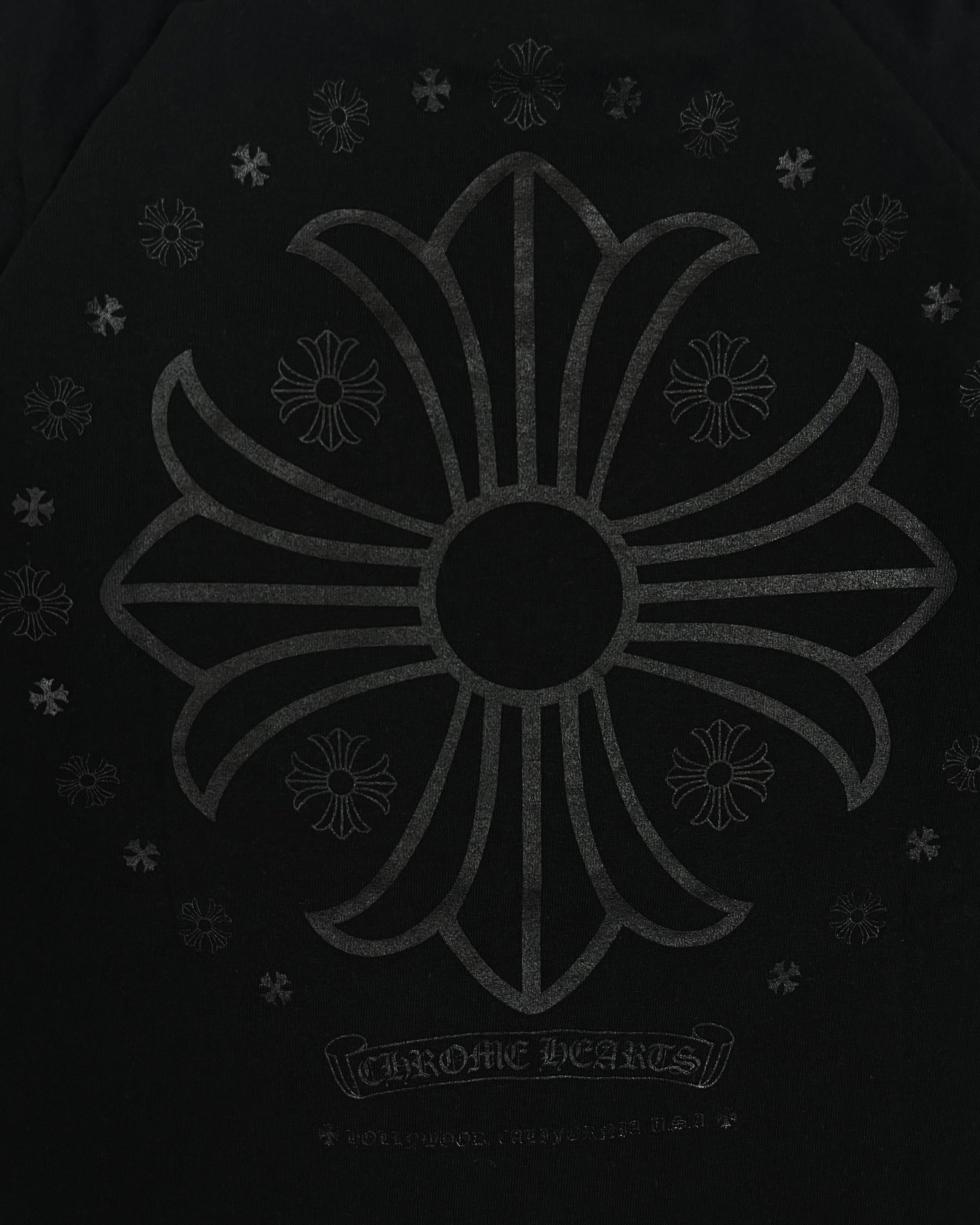 Chrome Hearts Black Cross Tonal Logo Tee