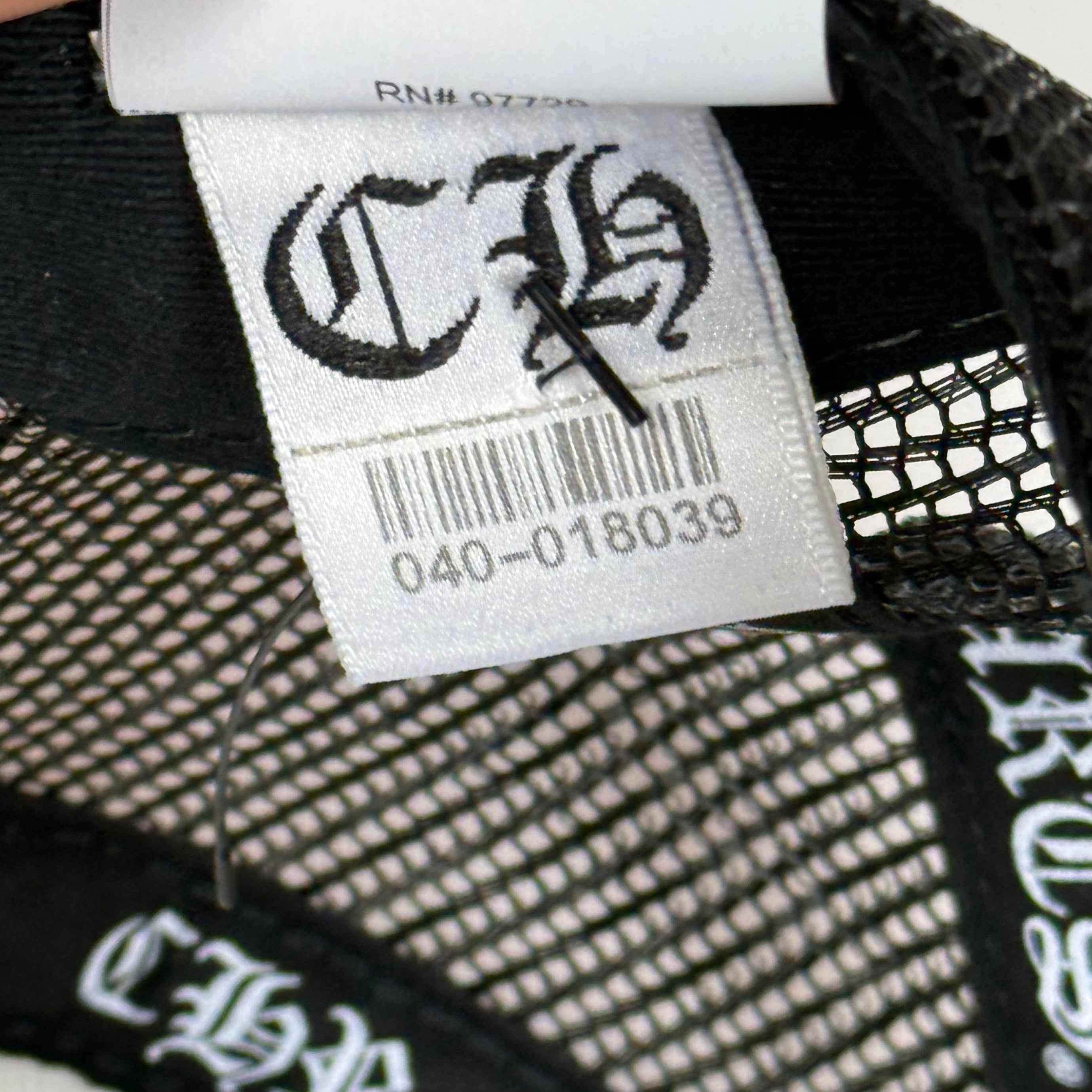 Chrome Hearts FUCK Black White Hollywood Trucker Hat