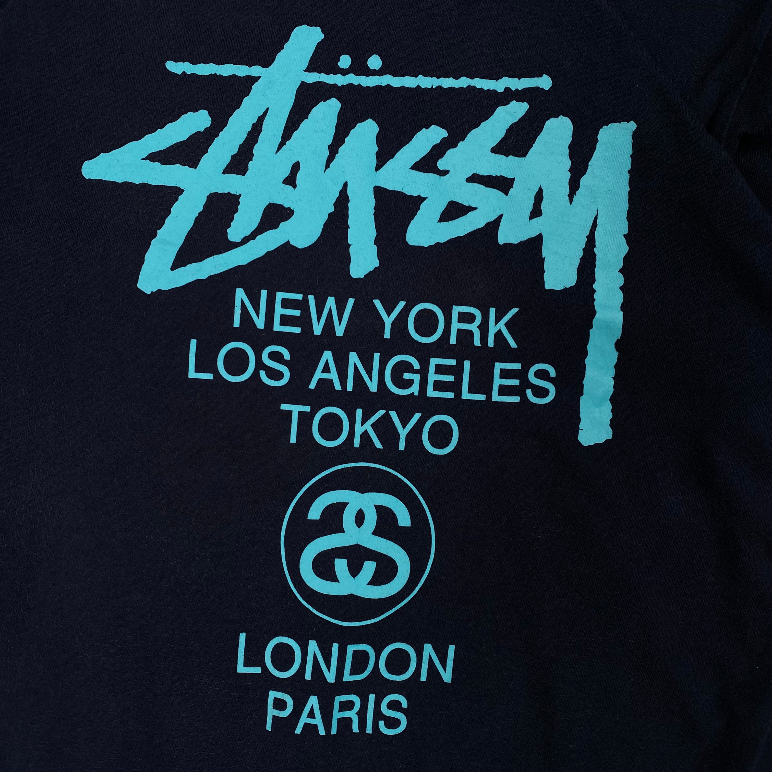 Stussy Teal Navy Blue Tee