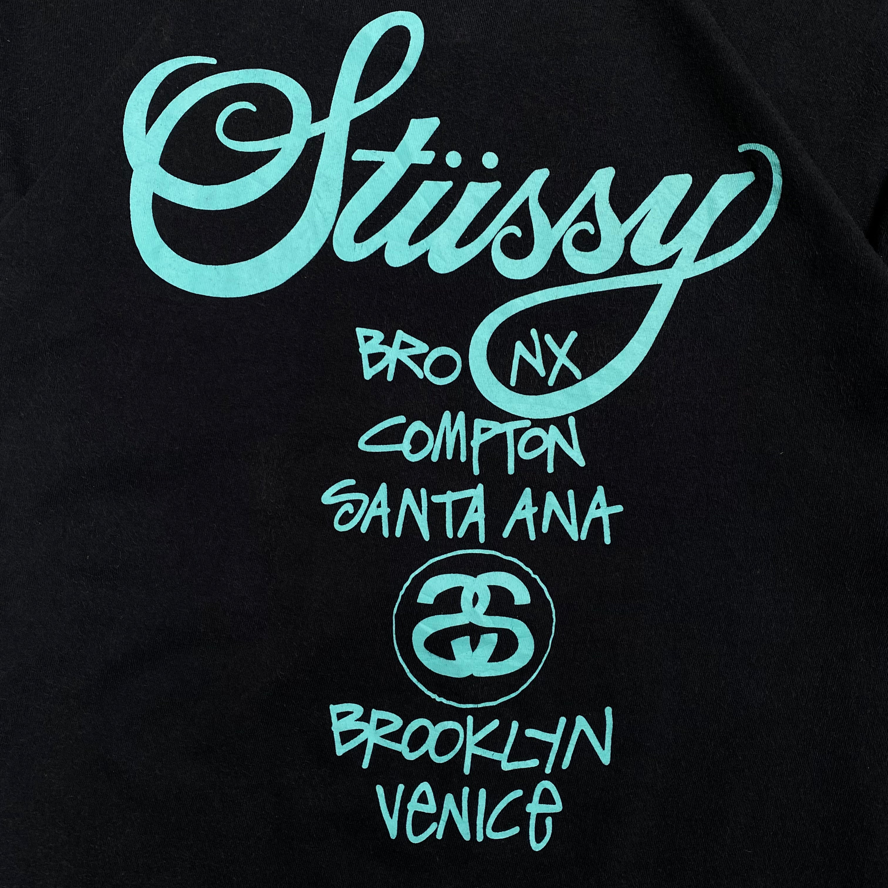 Stussy Teal Navy Blue Tee