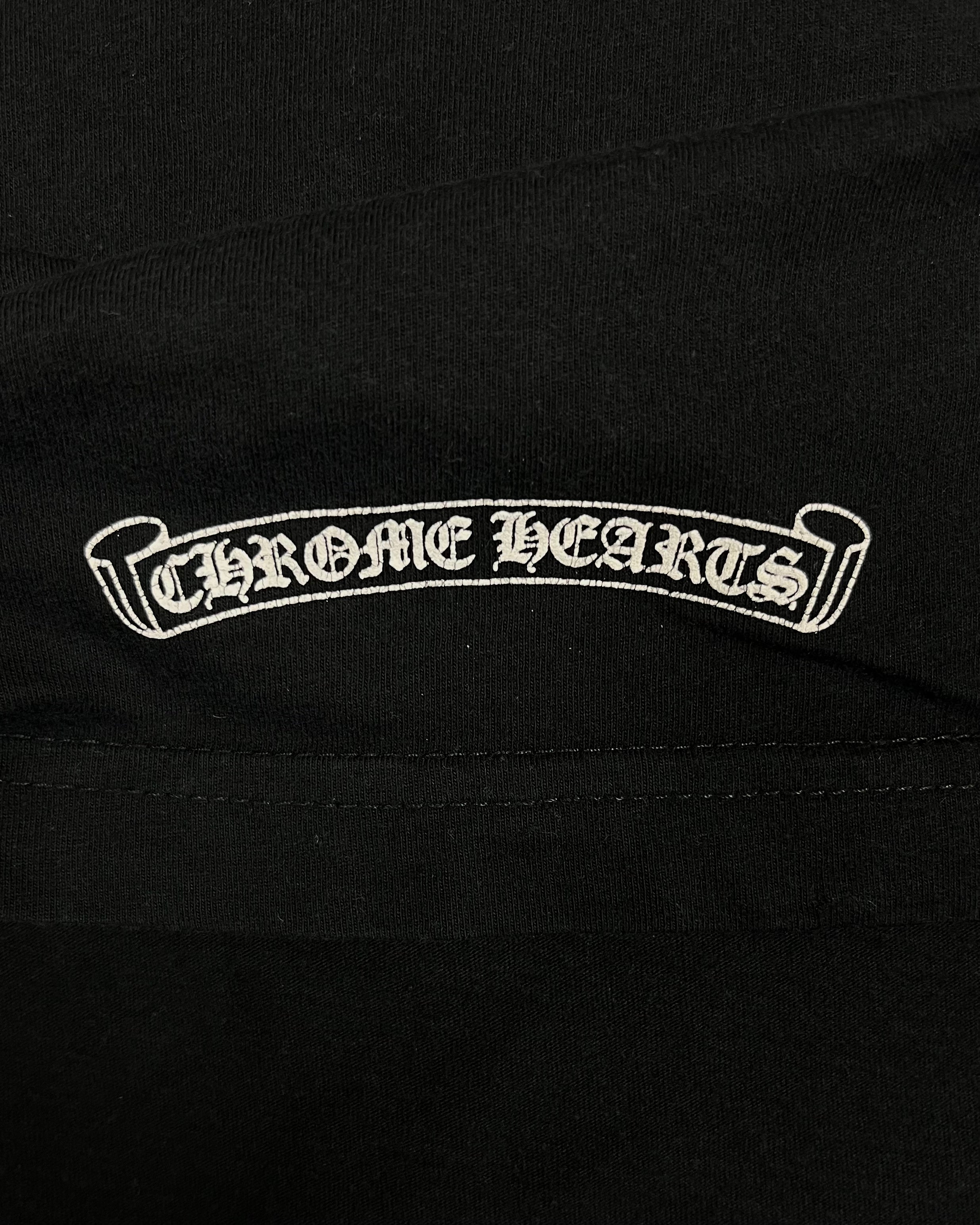 Chrome Hearts Black Floral Cross Logo Tee