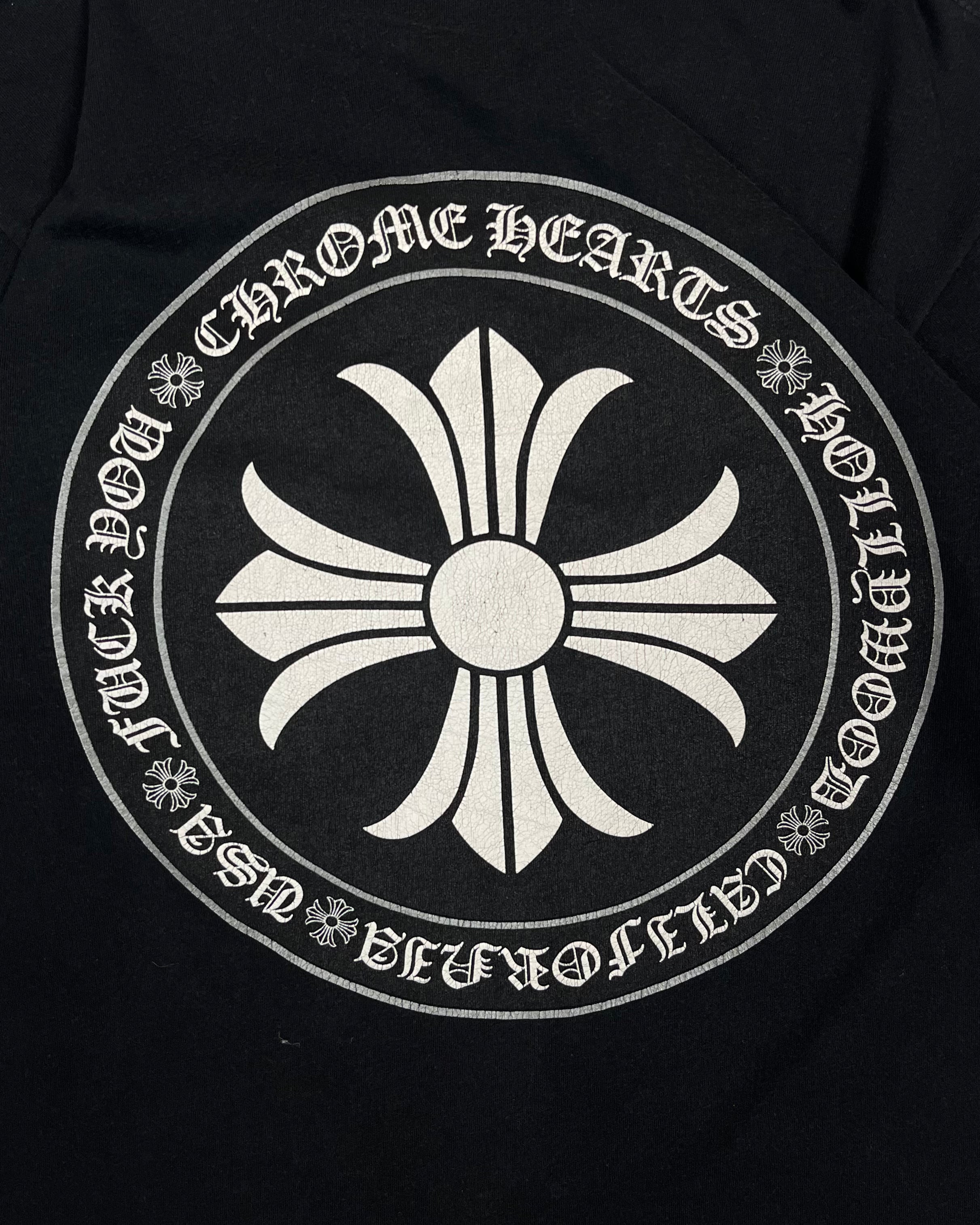 Chrome Hearts Black Hollywood Cross Logo Tee