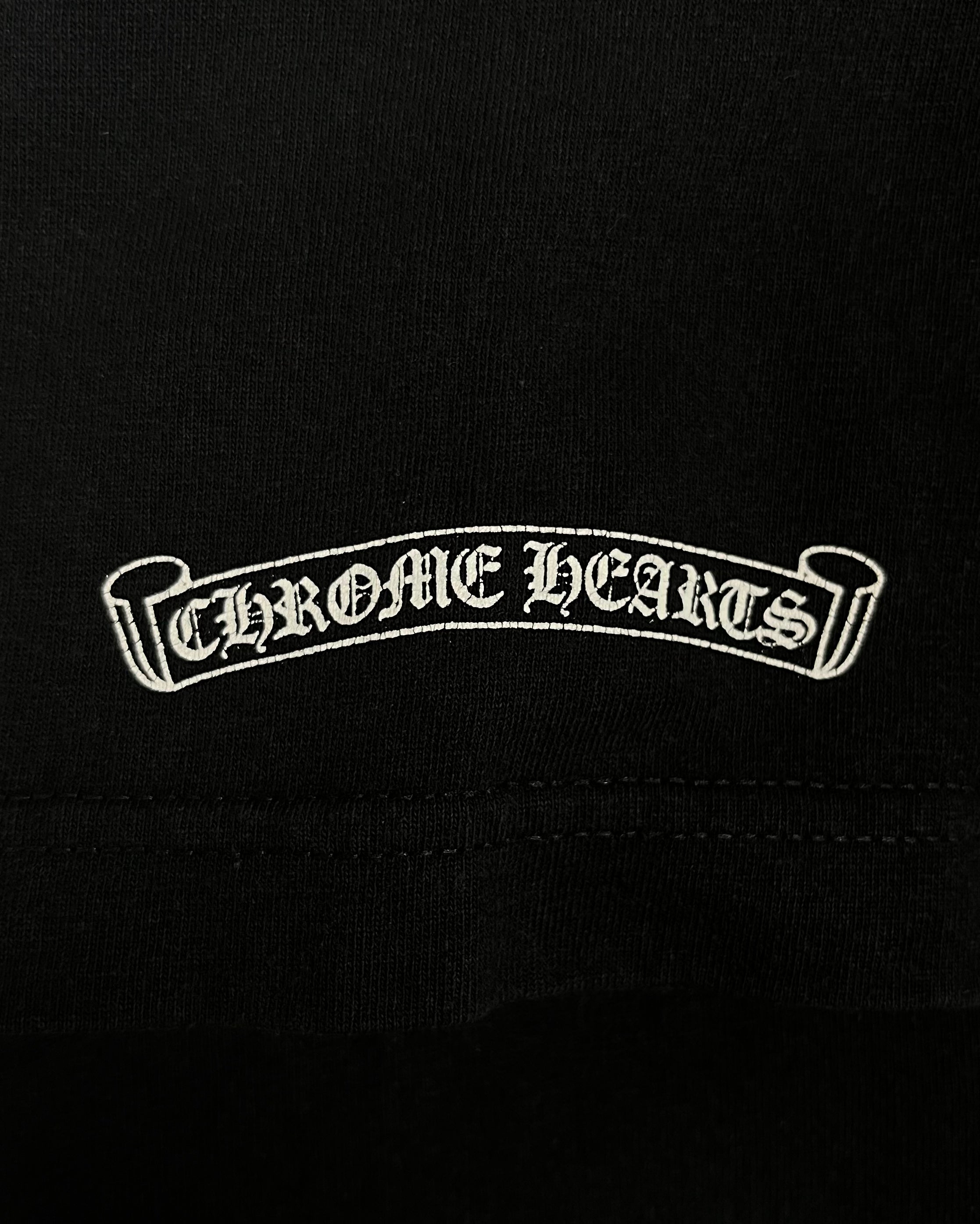 Chrome Hearts Black Hollywood Horseshoe Logo Tee