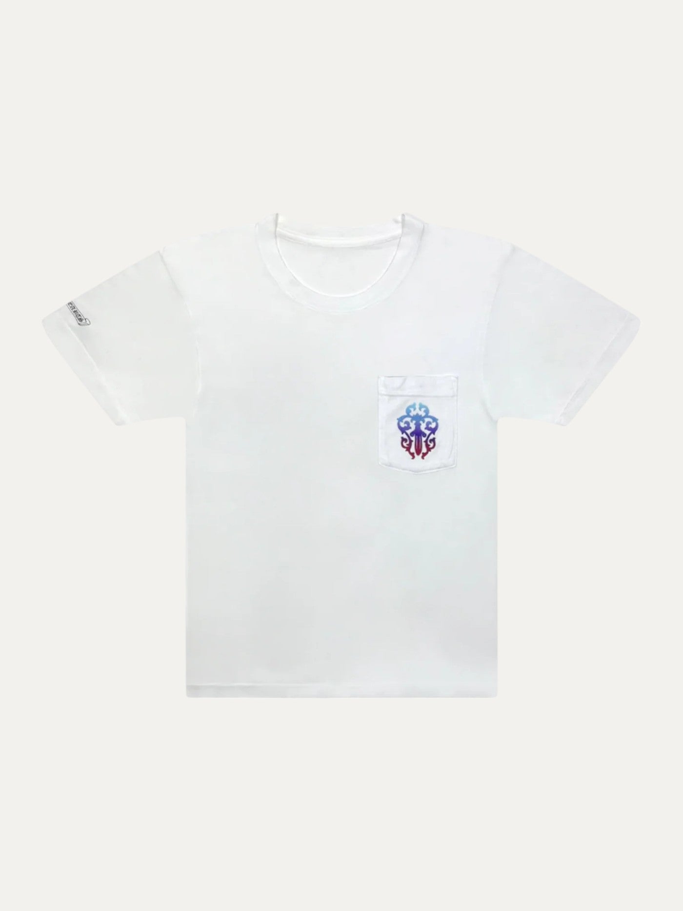 Chrome Hearts White Gradient Dagger Horseshoe Logo Tee