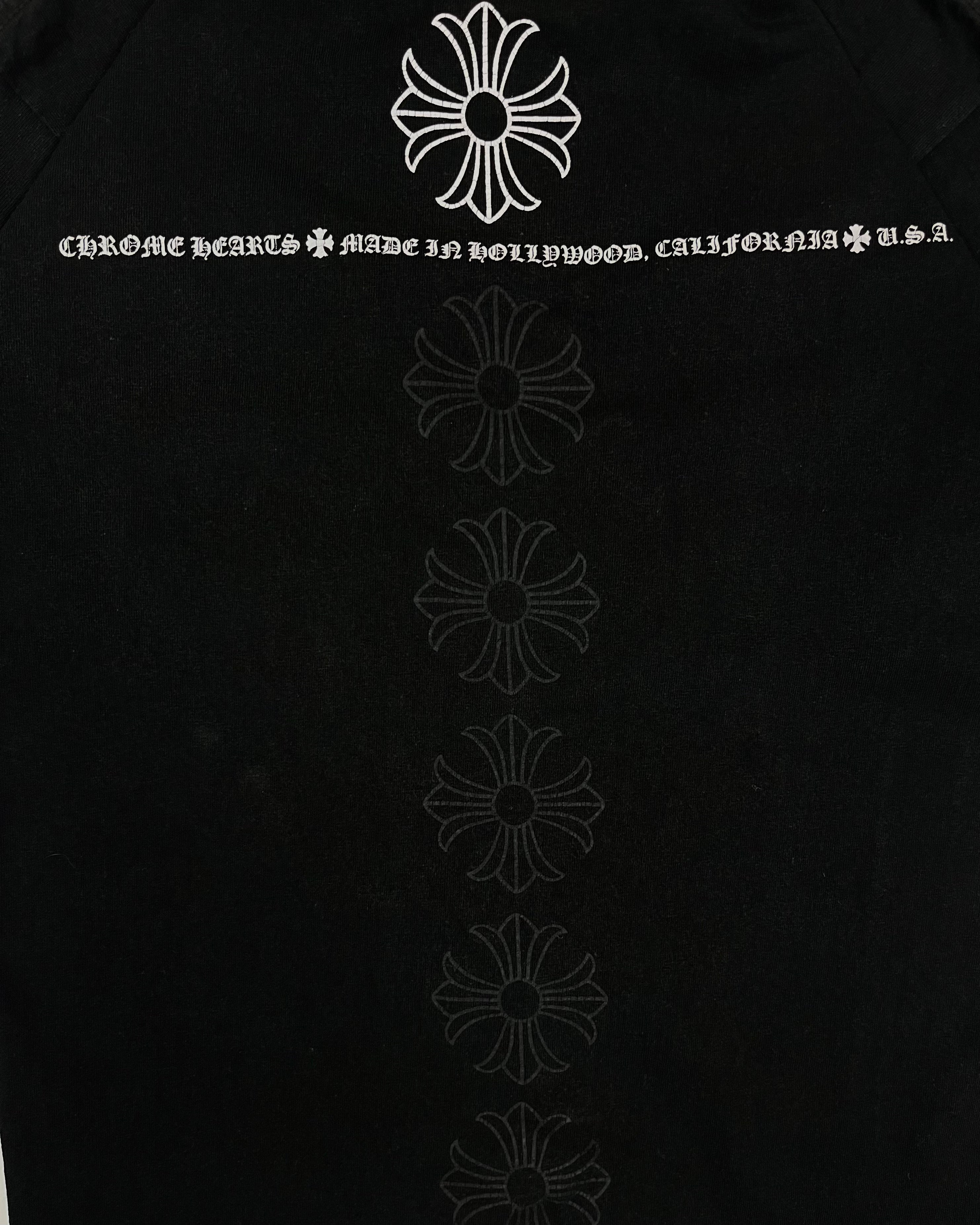 Chrome Hearts Black Hollywood Horseshoe Logo Tee