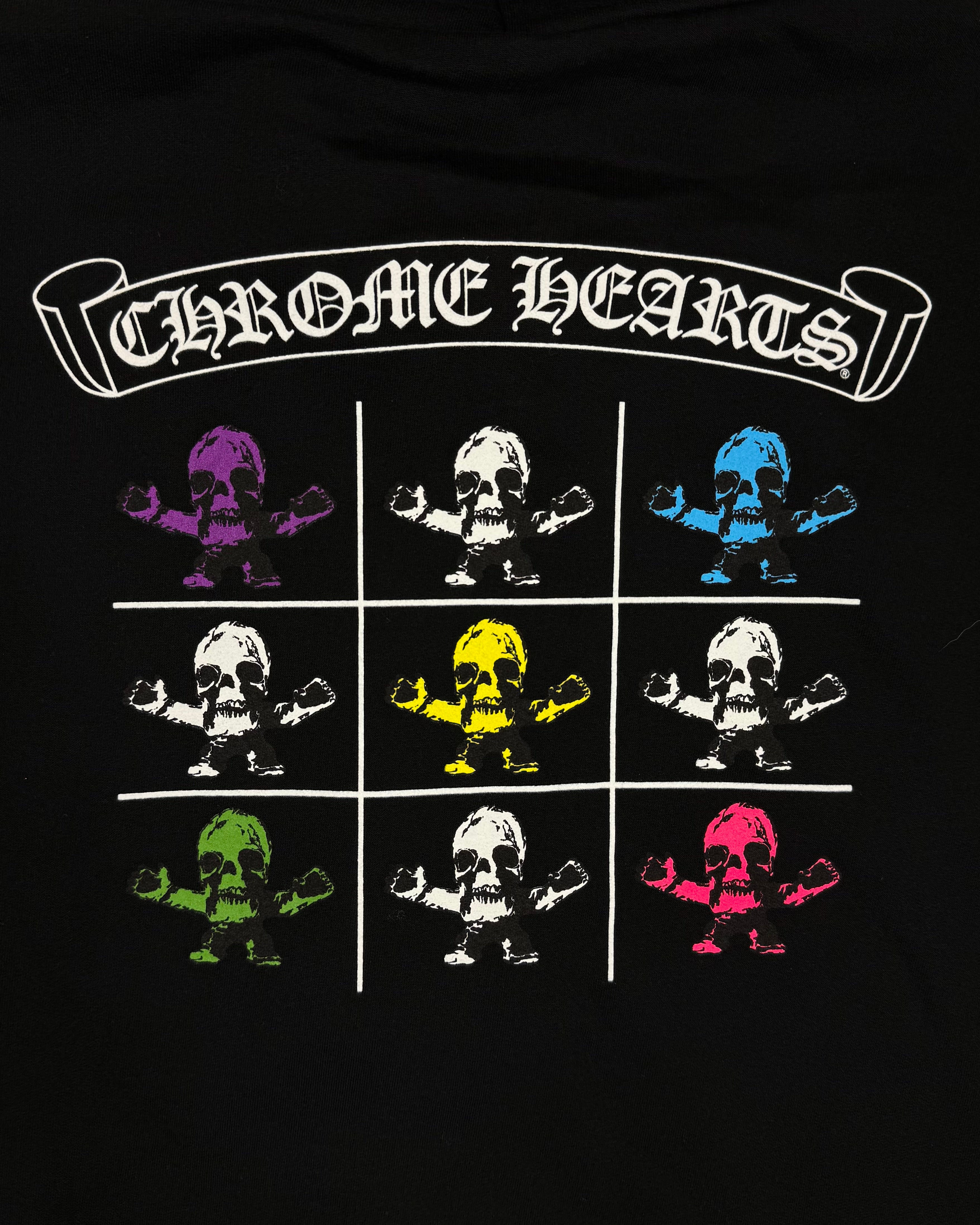 Chrome Hearts x FOTI Black Multi Color Thermal Zip Up Hoodie