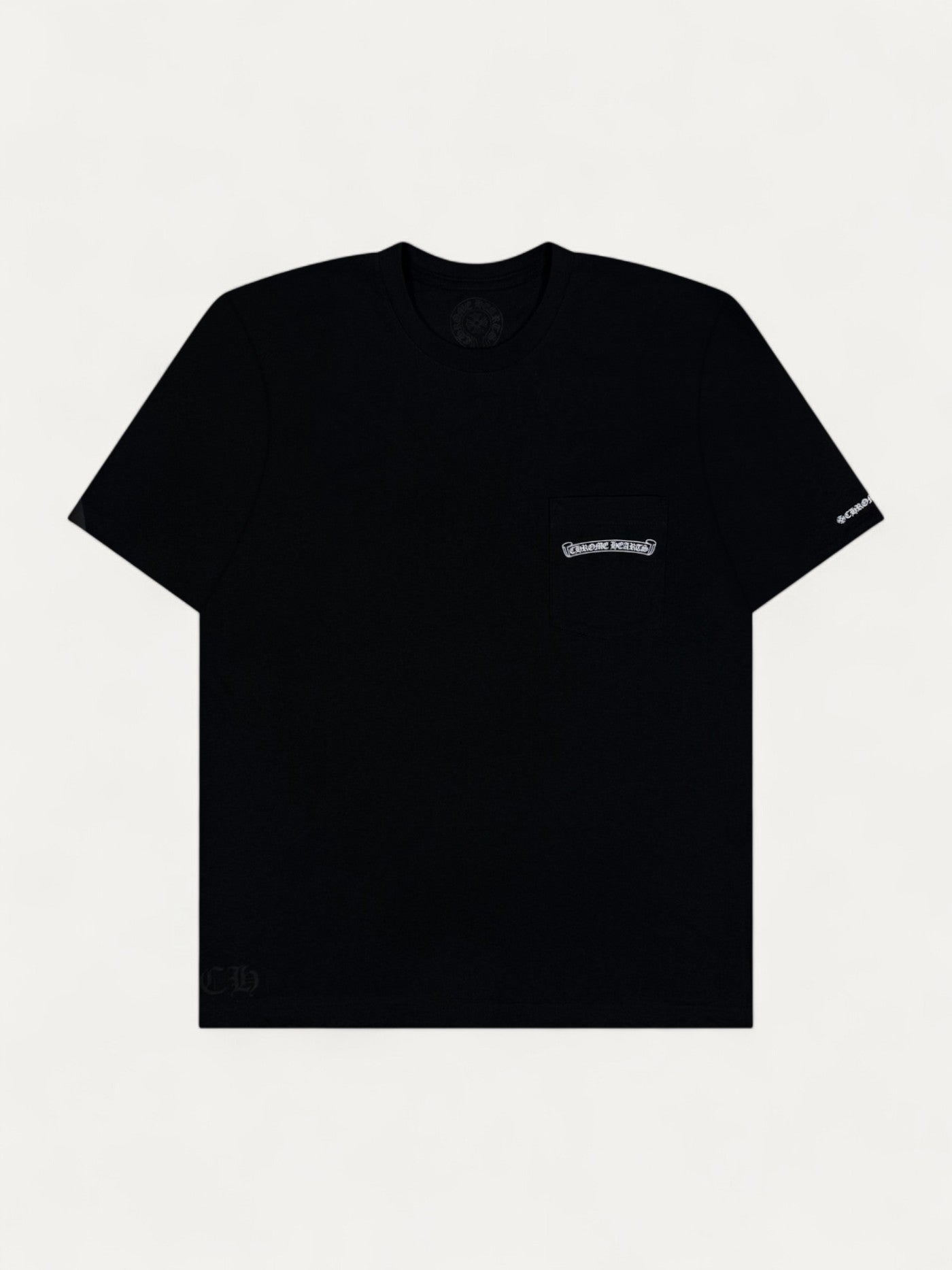 Chrome Hearts Black Scroll Logo Tee