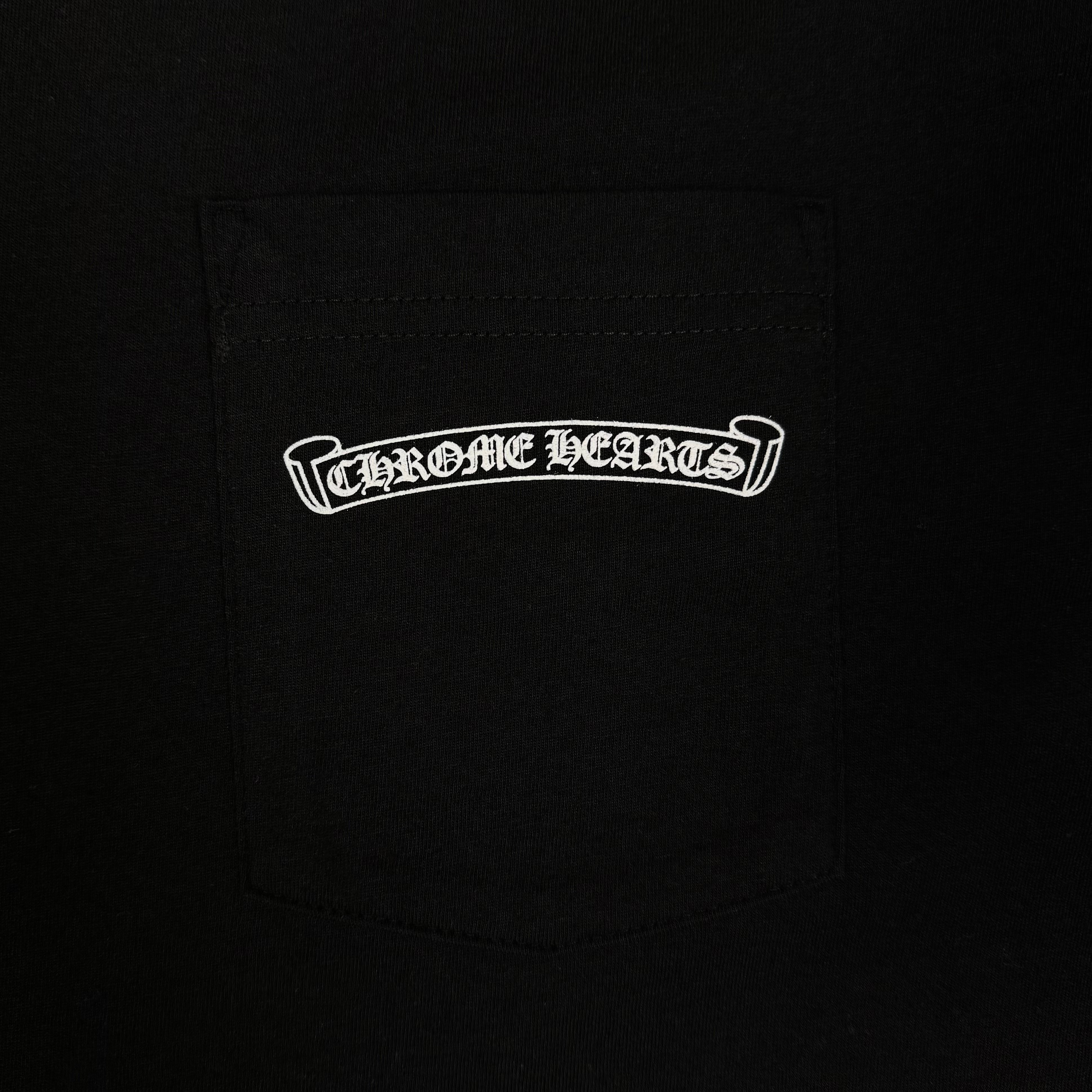Chrome Hearts Black Scroll Logo Tee