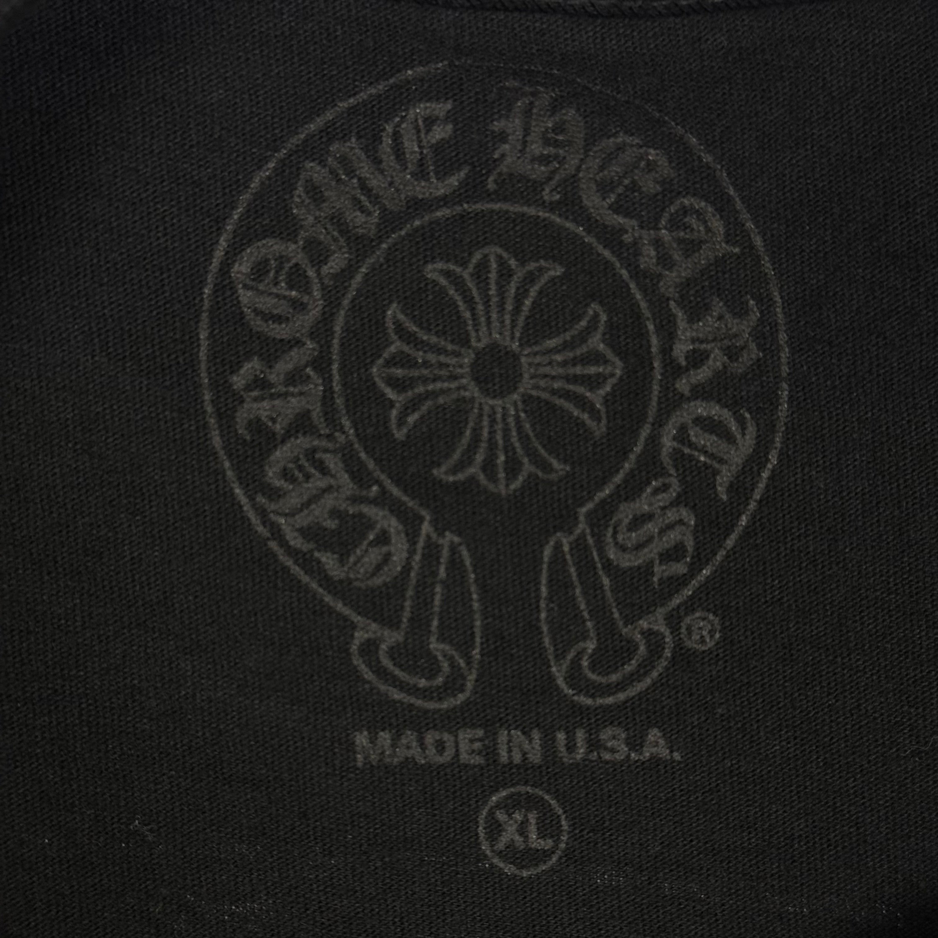 Chrome Hearts Black Scroll Logo Tee