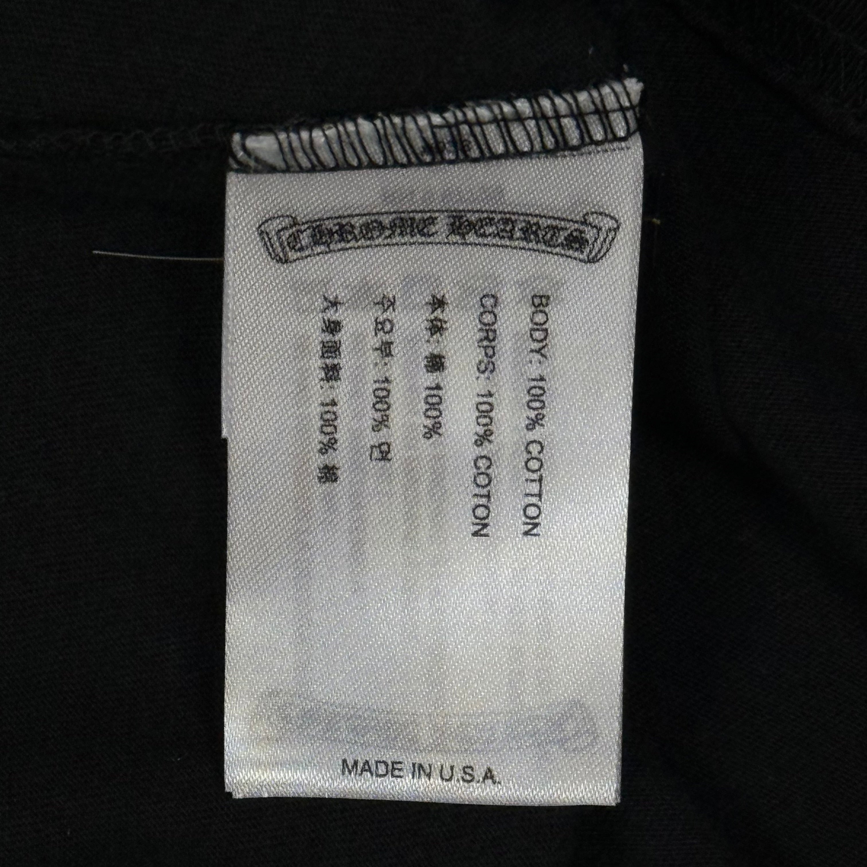Chrome Hearts Black Scroll Logo Tee