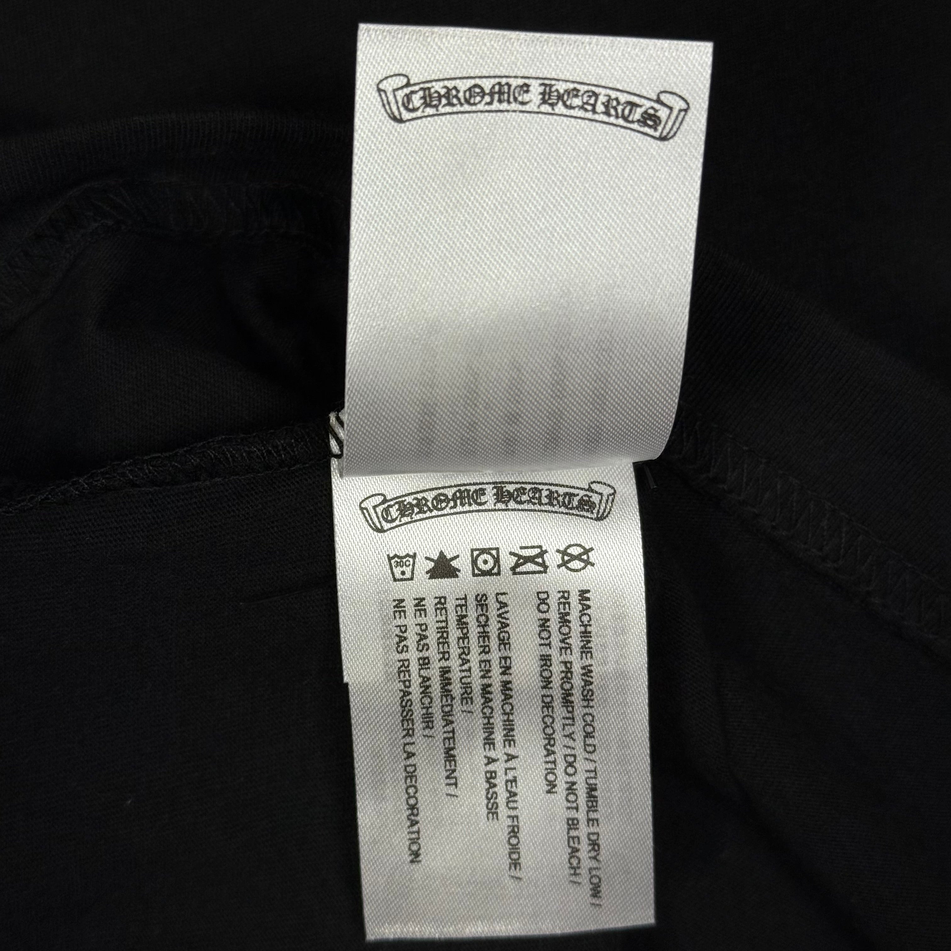 Chrome Hearts Black Scroll Logo Tee