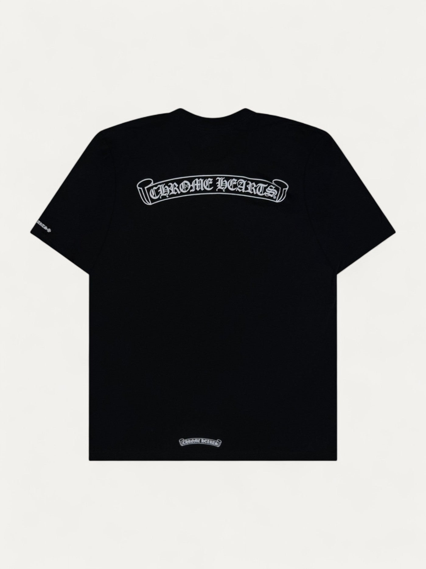 Chrome Hearts Black Scroll Logo Tee