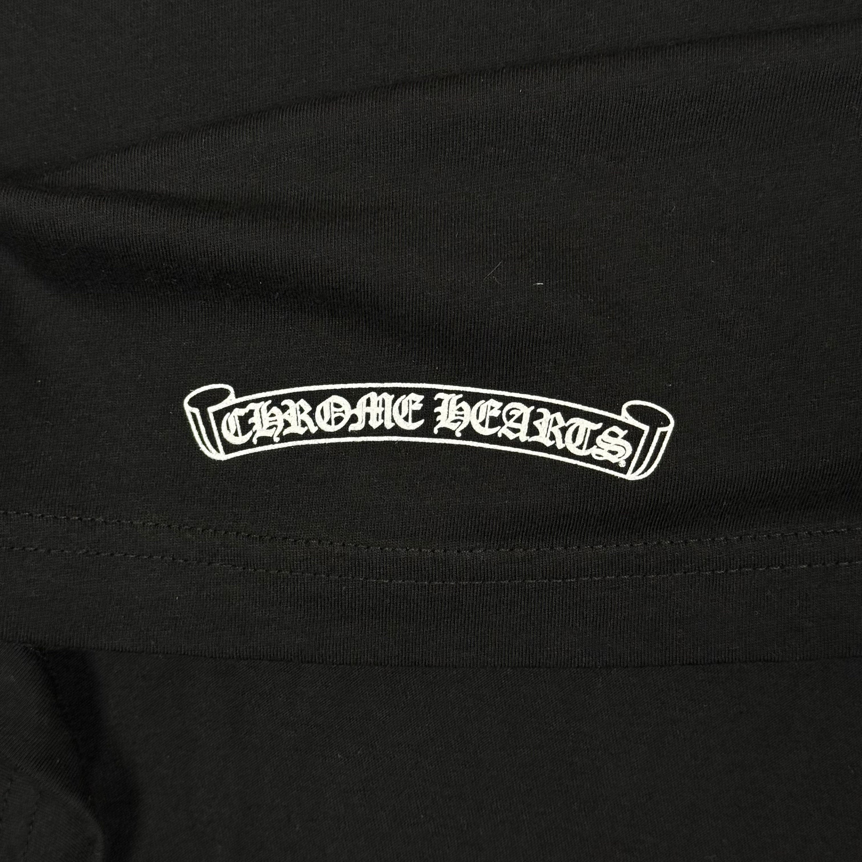 Chrome Hearts Black Scroll Logo Tee