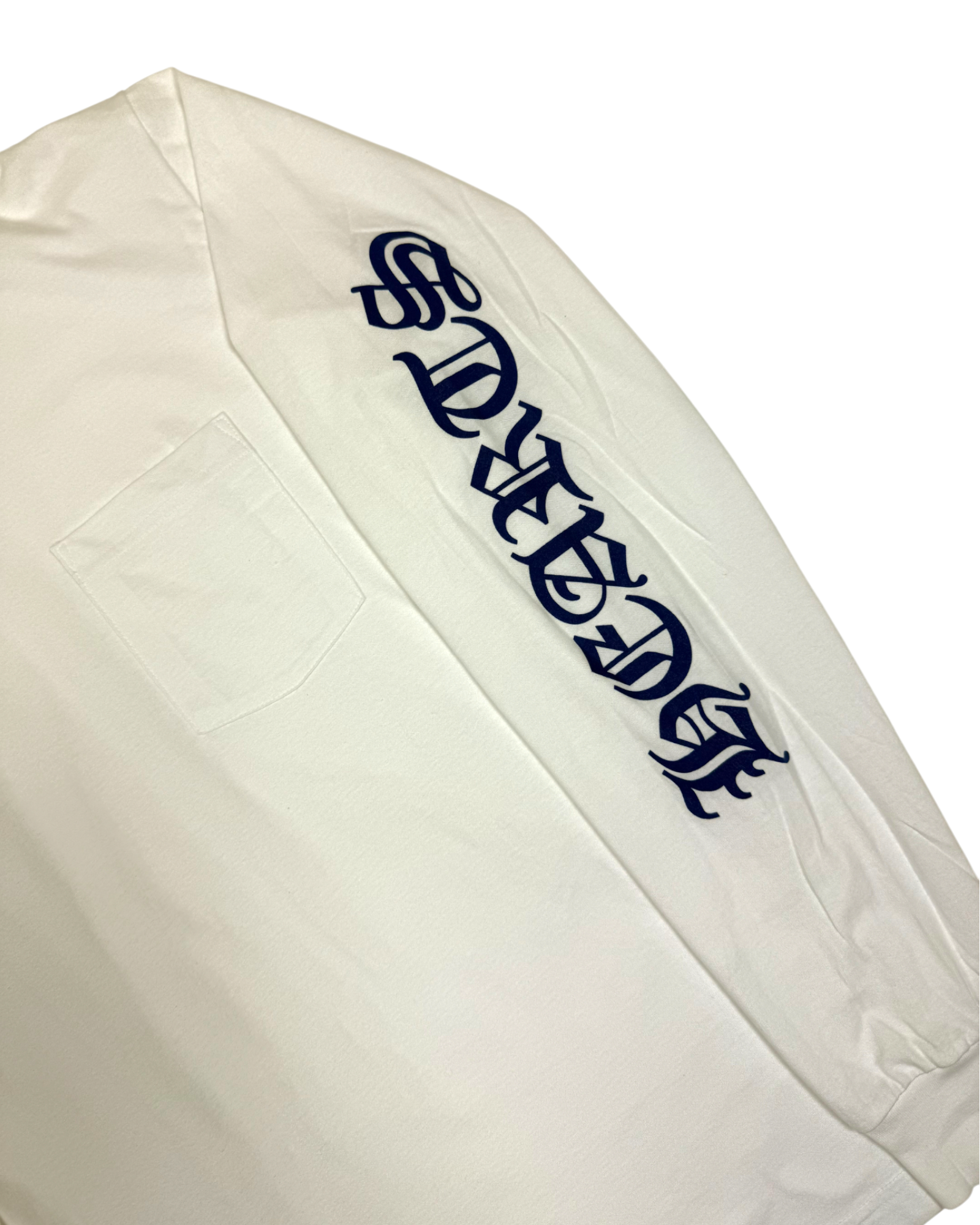 Chrome Hearts 1988 White Blue Neck Logo Longsleeve