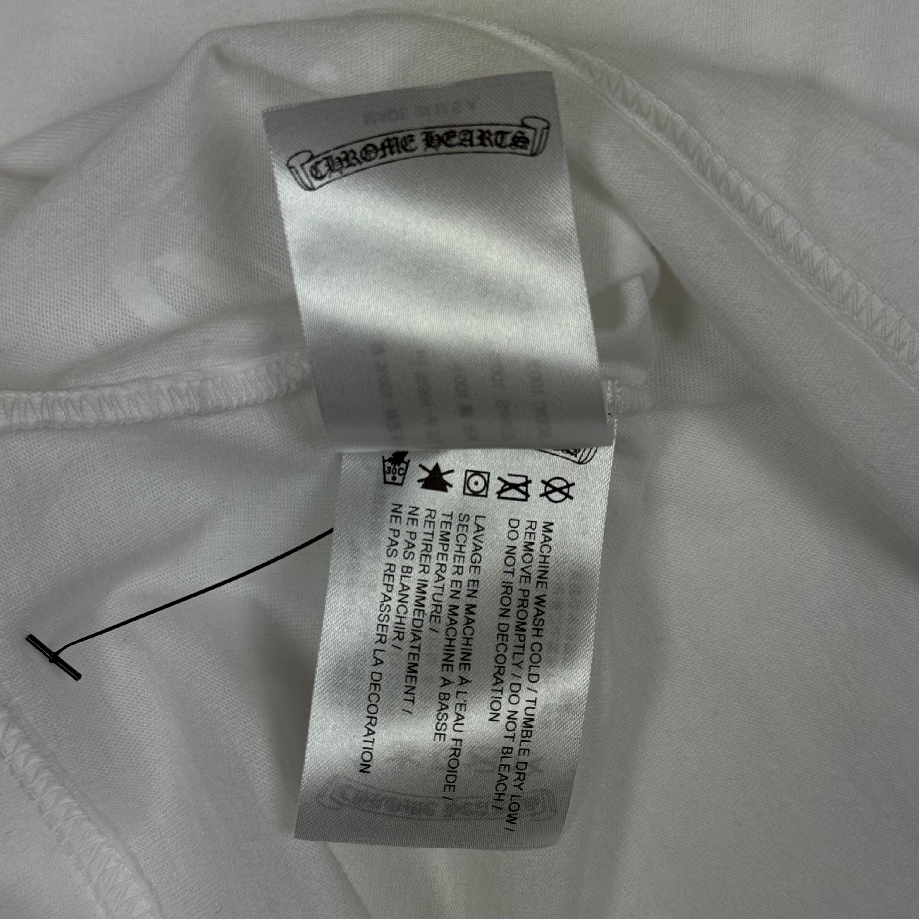 Chrome Hearts 1988 White Blue Neck Logo Longsleeve