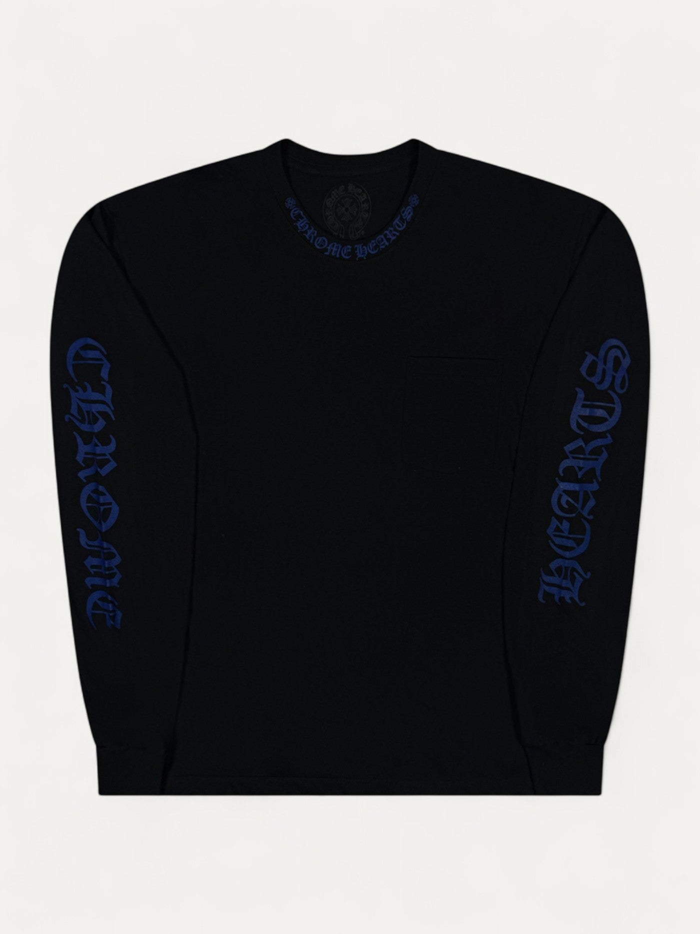 Chrome Hearts 1988 Black Blue Neck Logo Long Sleeve