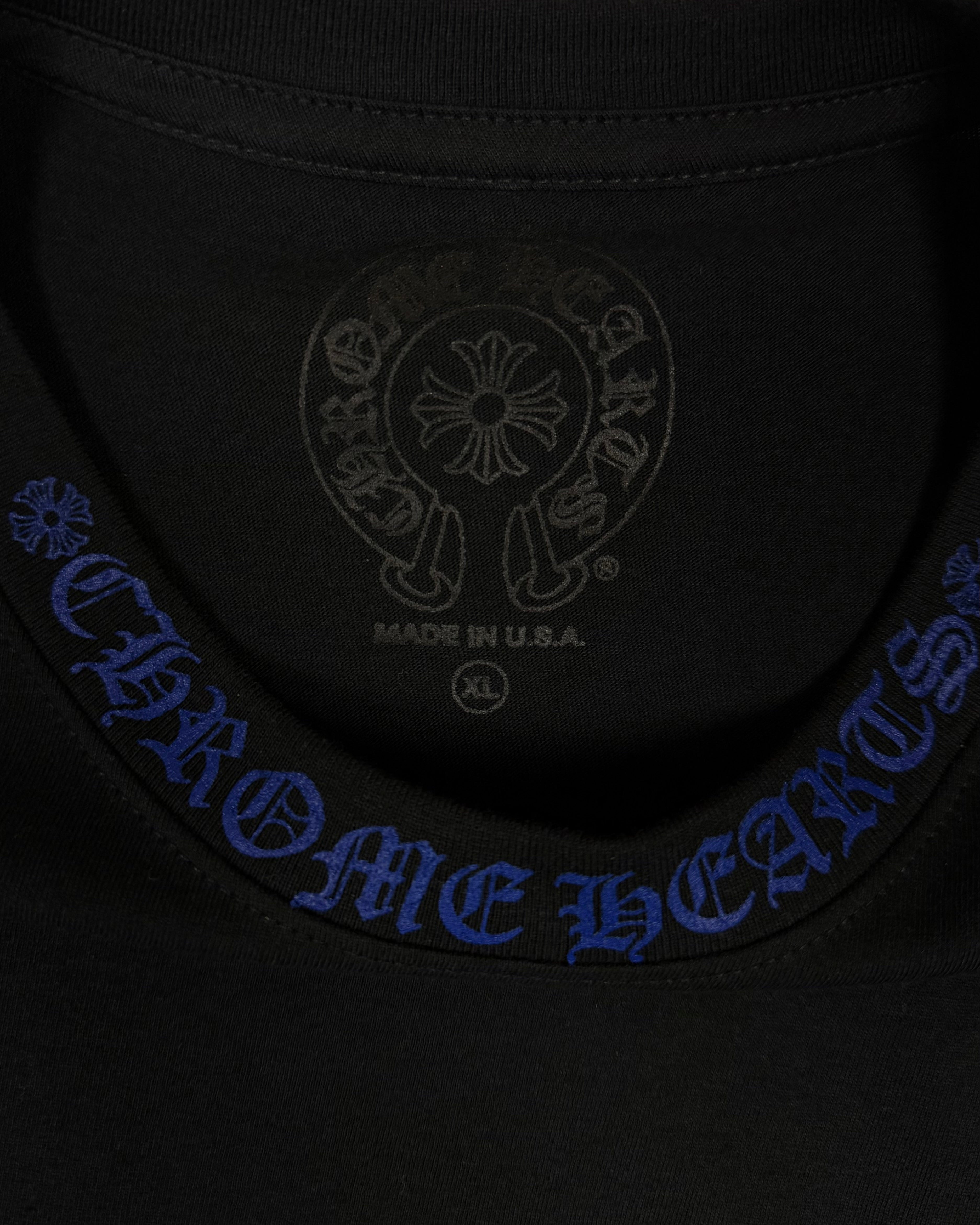 Chrome Hearts 1988 Black Blue Neck Logo Long Sleeve