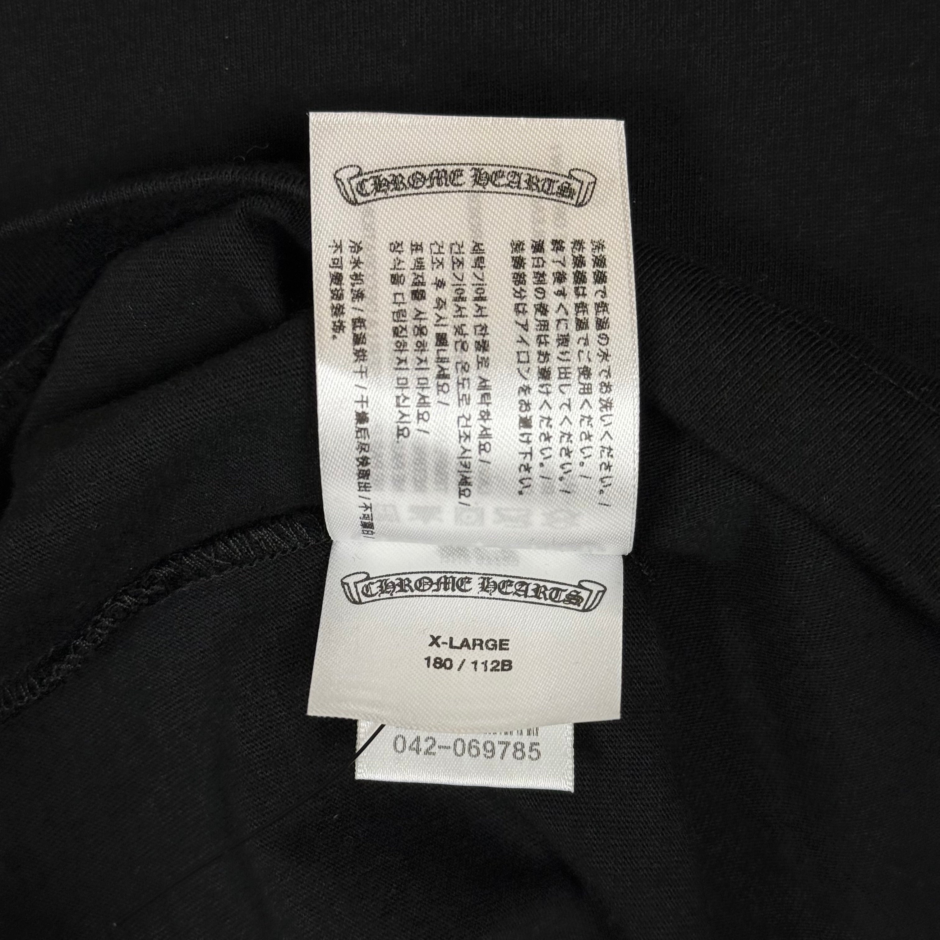 Chrome Hearts 1988 Black Blue Neck Logo Long Sleeve