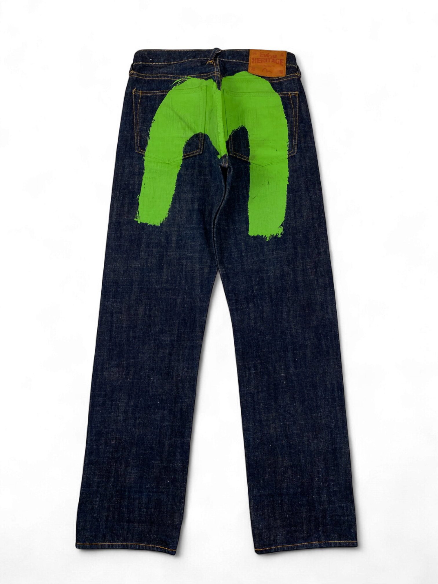 Evisu Diacock Green Blue Jeans