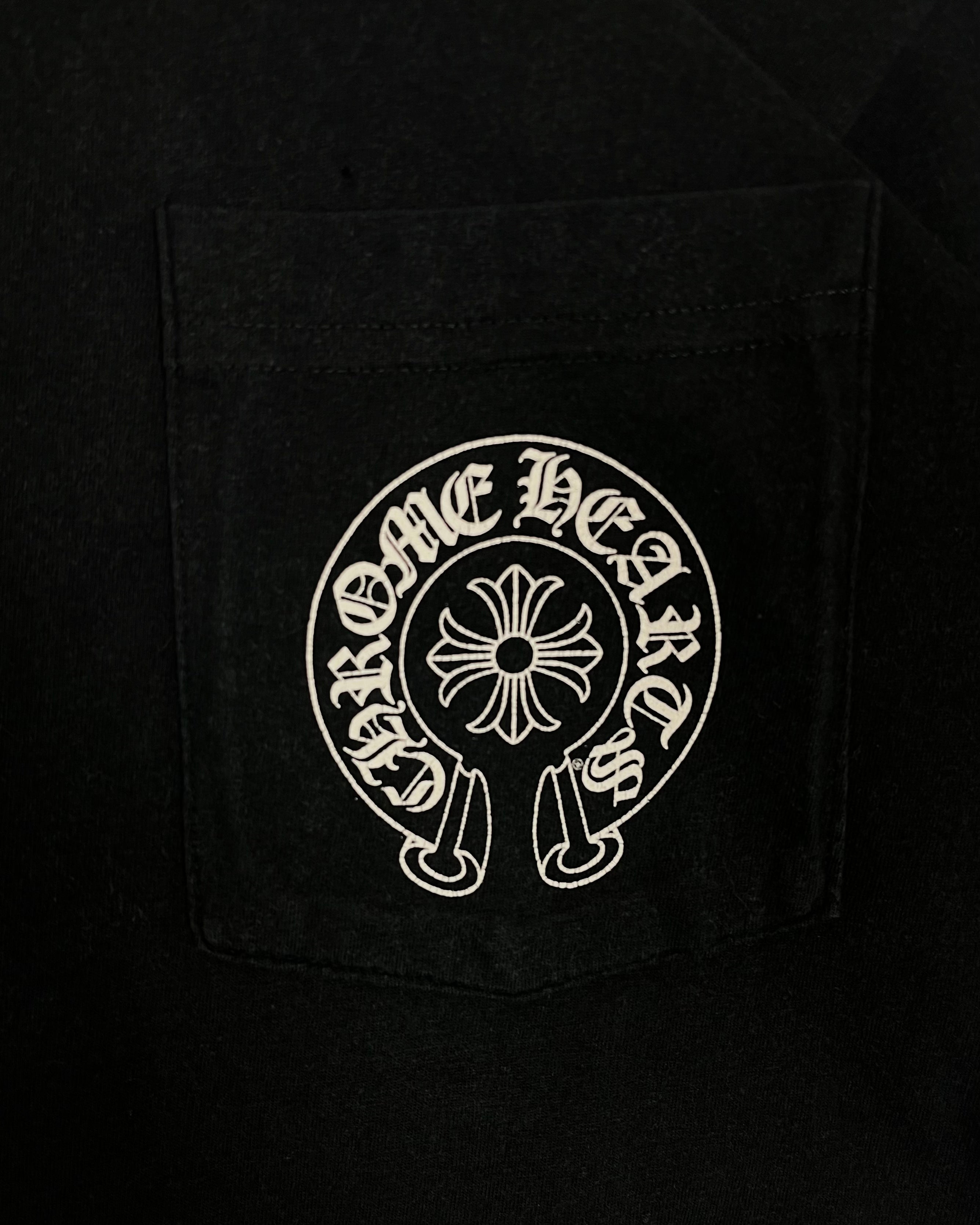 Chrome Hearts Black Los Angeles Horseshoe Logo Tee