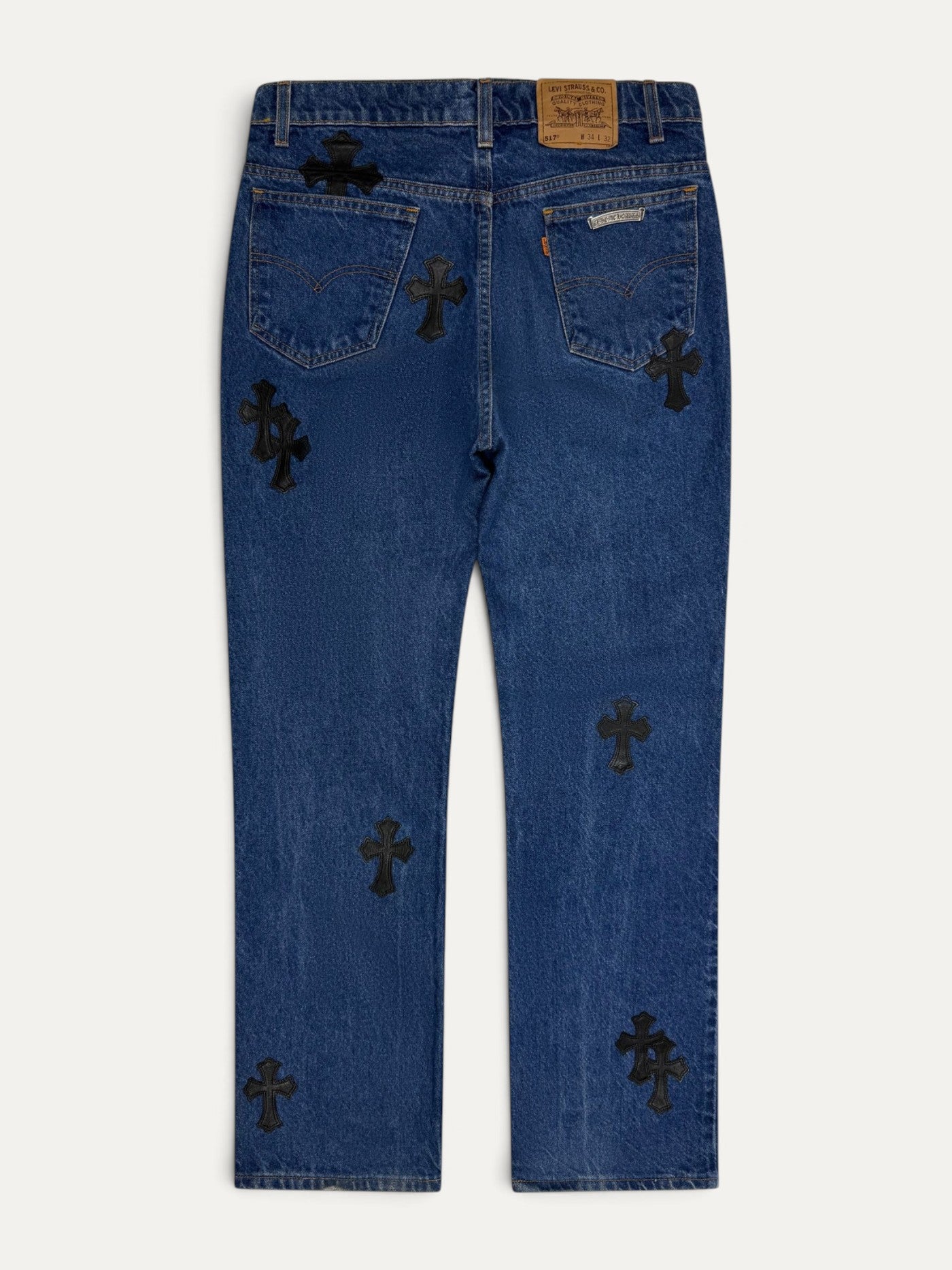 Chrome Hearts Cross Patch Levi's 517 Blue Jeans
