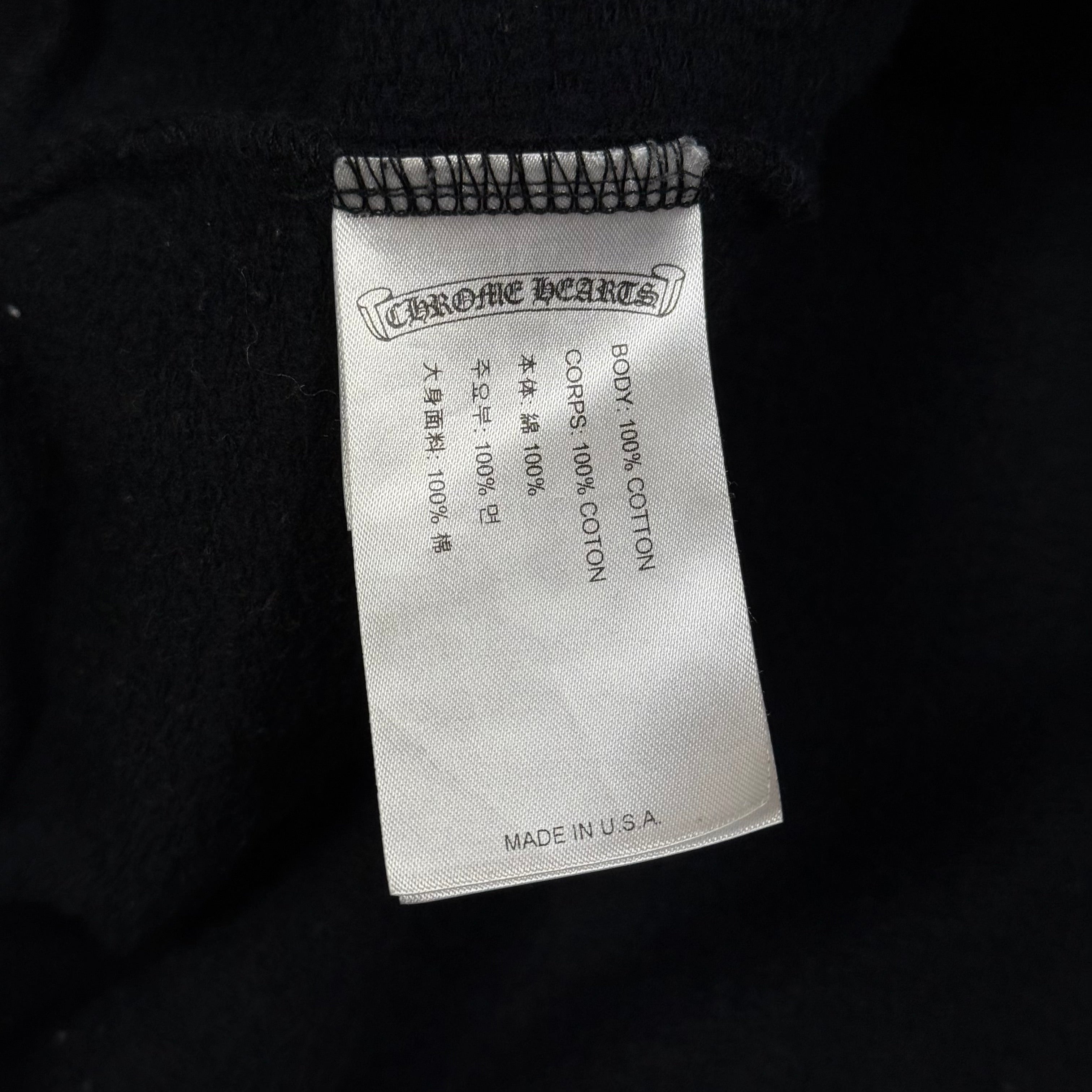 Chrome Hearts Black Horseshoe Zip Up Hoodie