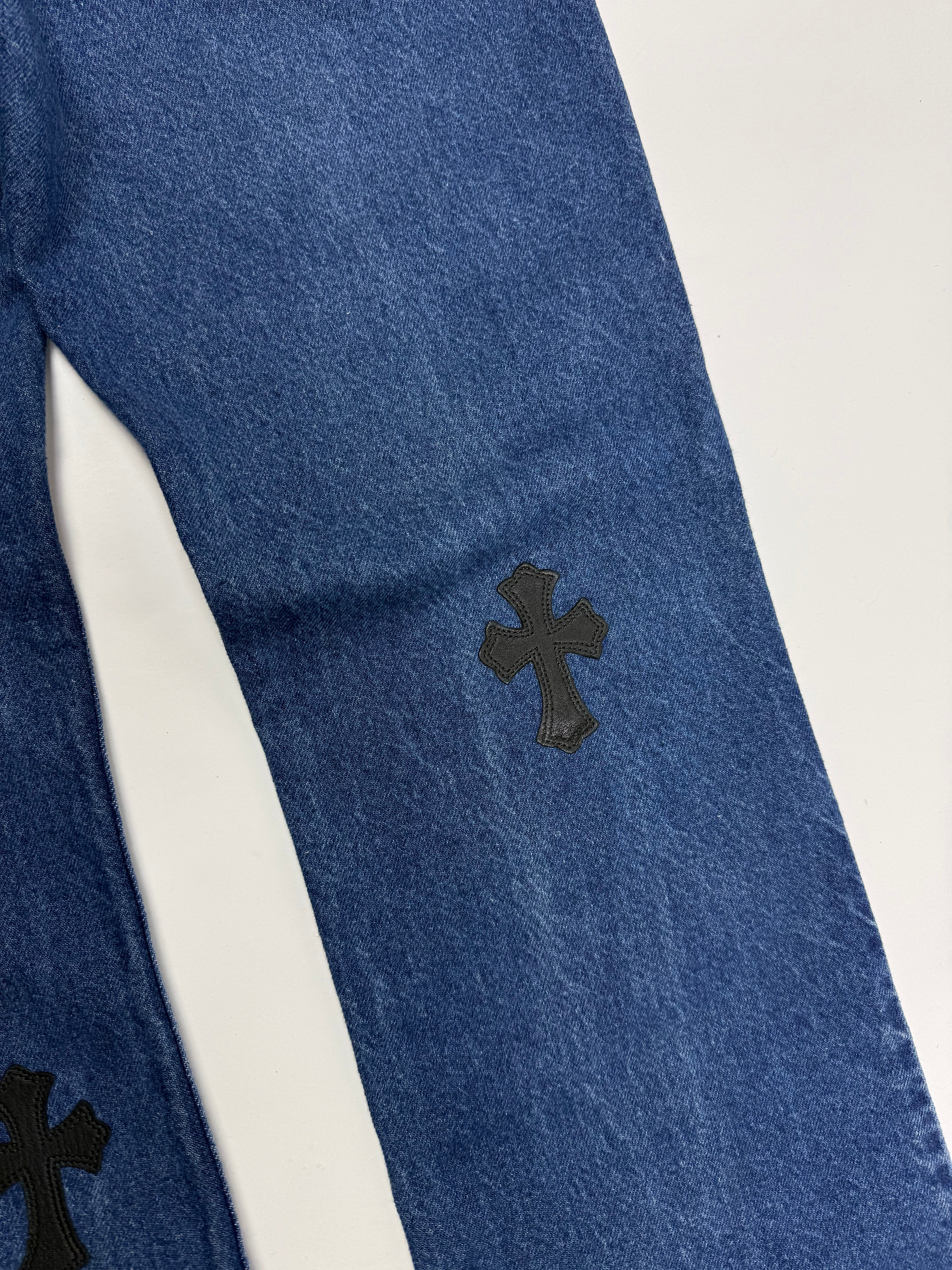 Chrome Hearts Cross Patch Levi's 517 Blue Jeans