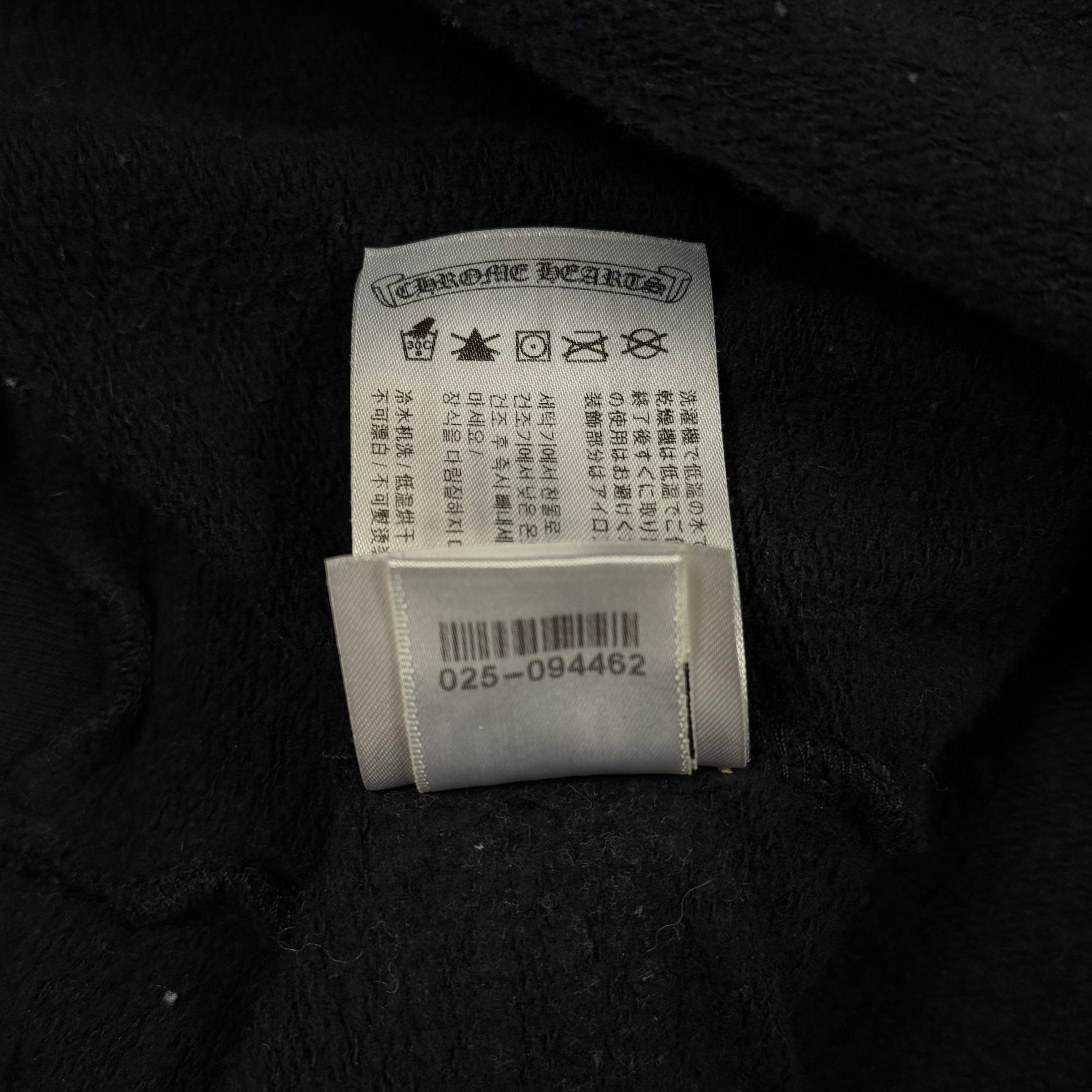 Chrome Hearts Black Horseshoe Zip Up Hoodie