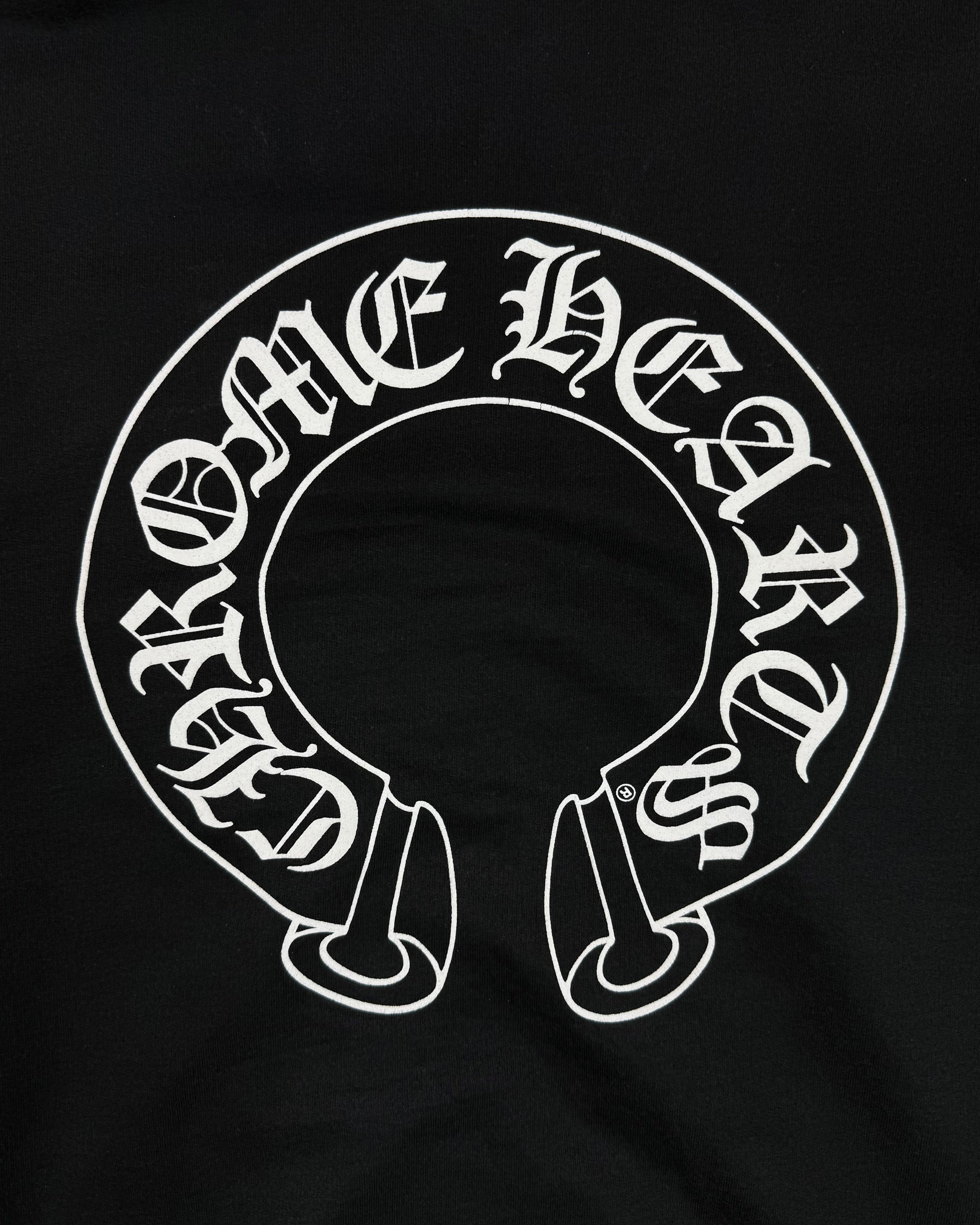 Chrome Hearts Black Horseshoe Zip Up Hoodie