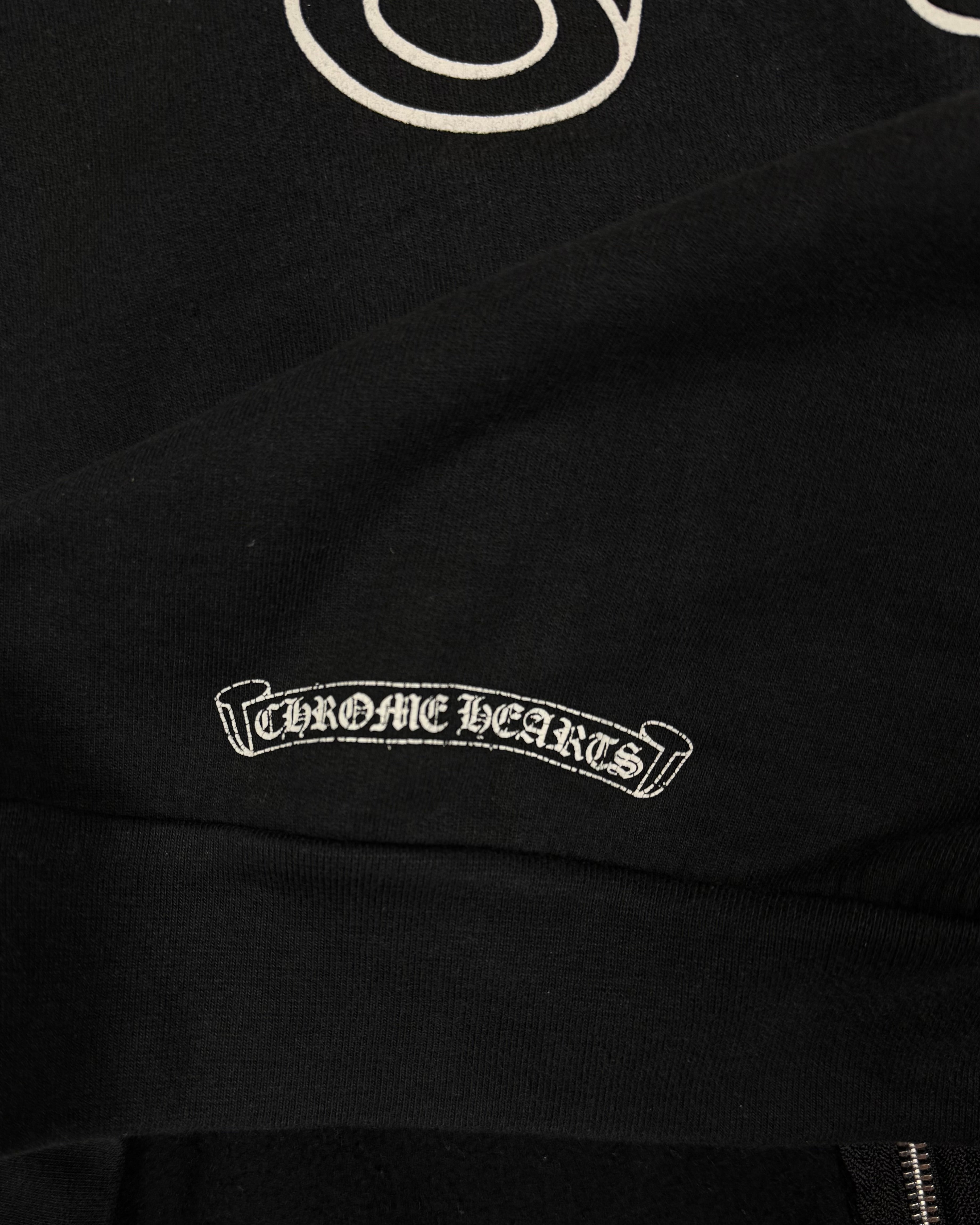 Chrome Hearts Black Horseshoe Zip Up Hoodie