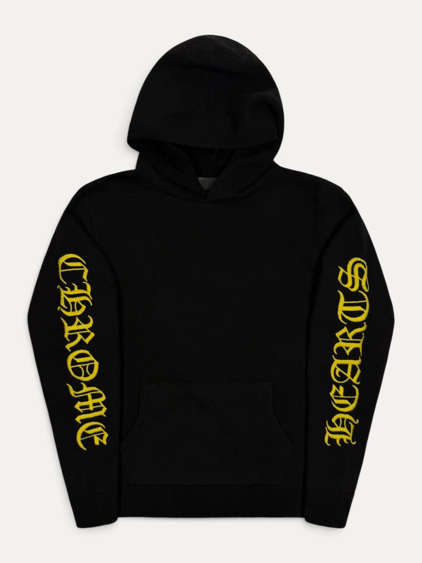 Chrome Hearts Cashmere Embroidered Black Yellow Hoodie