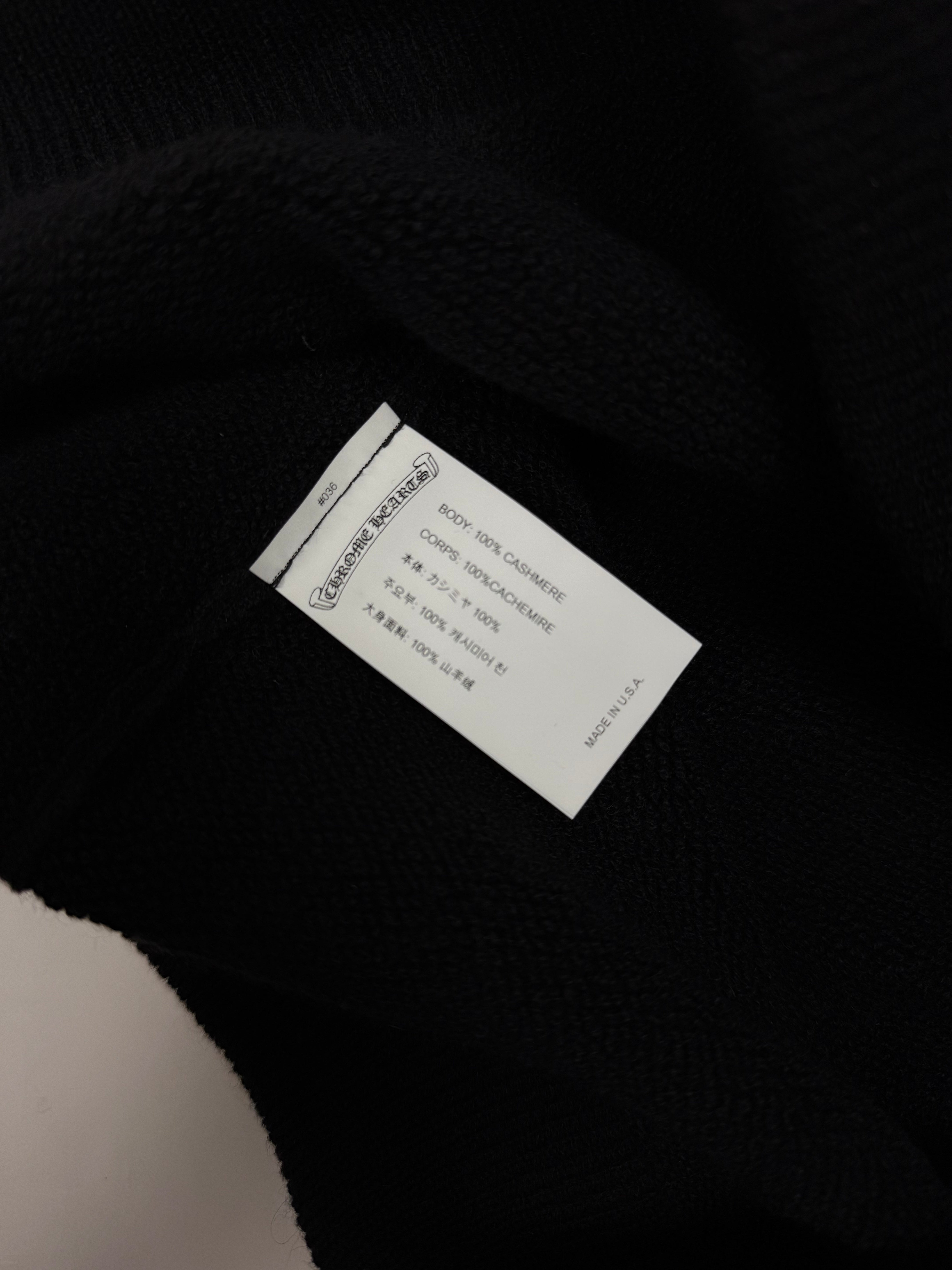Chrome Hearts Cashmere Embroidered Black Yellow Hoodie
