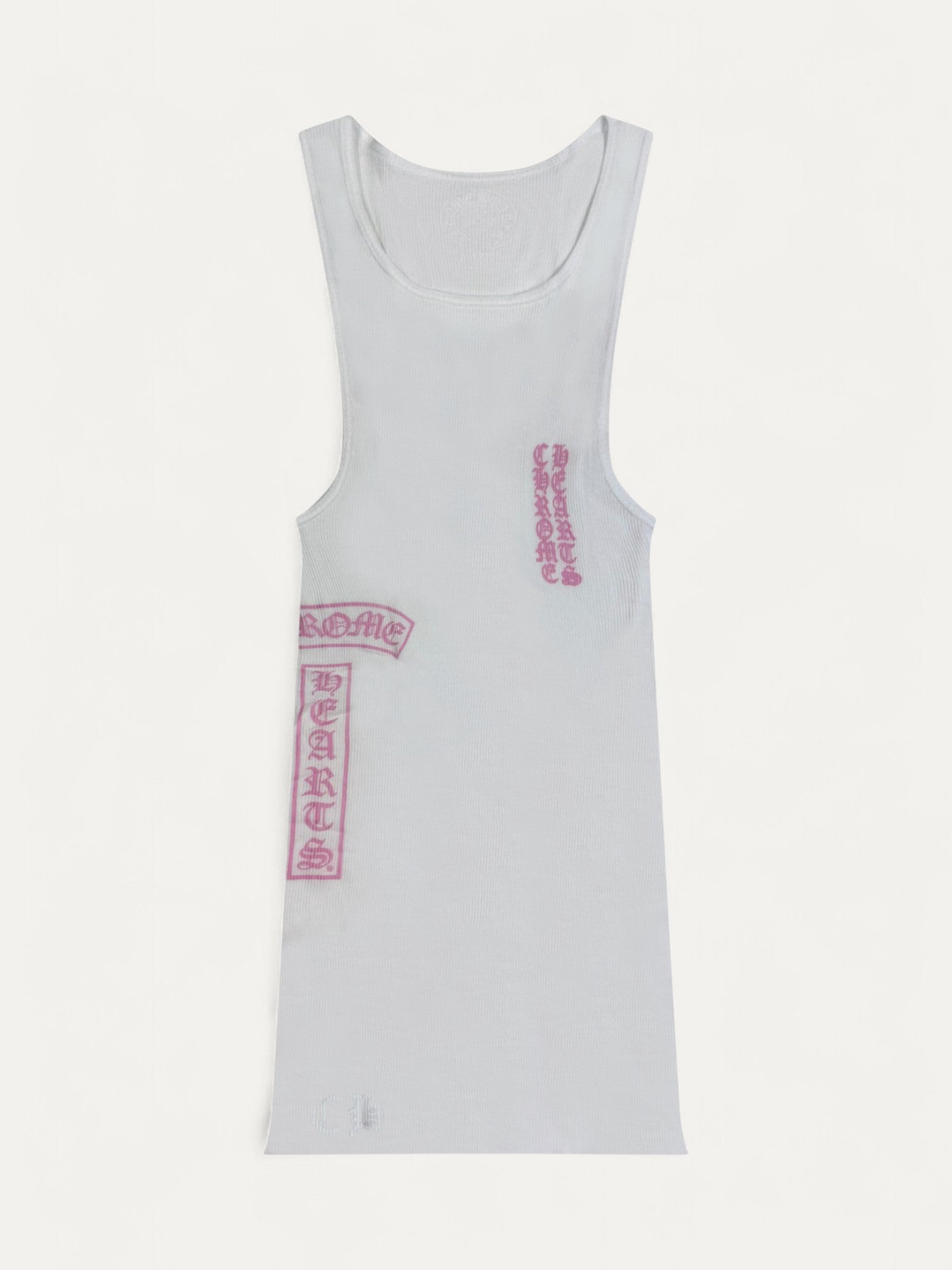 Chrome Hearts T-Bar Pink White Tank Top
